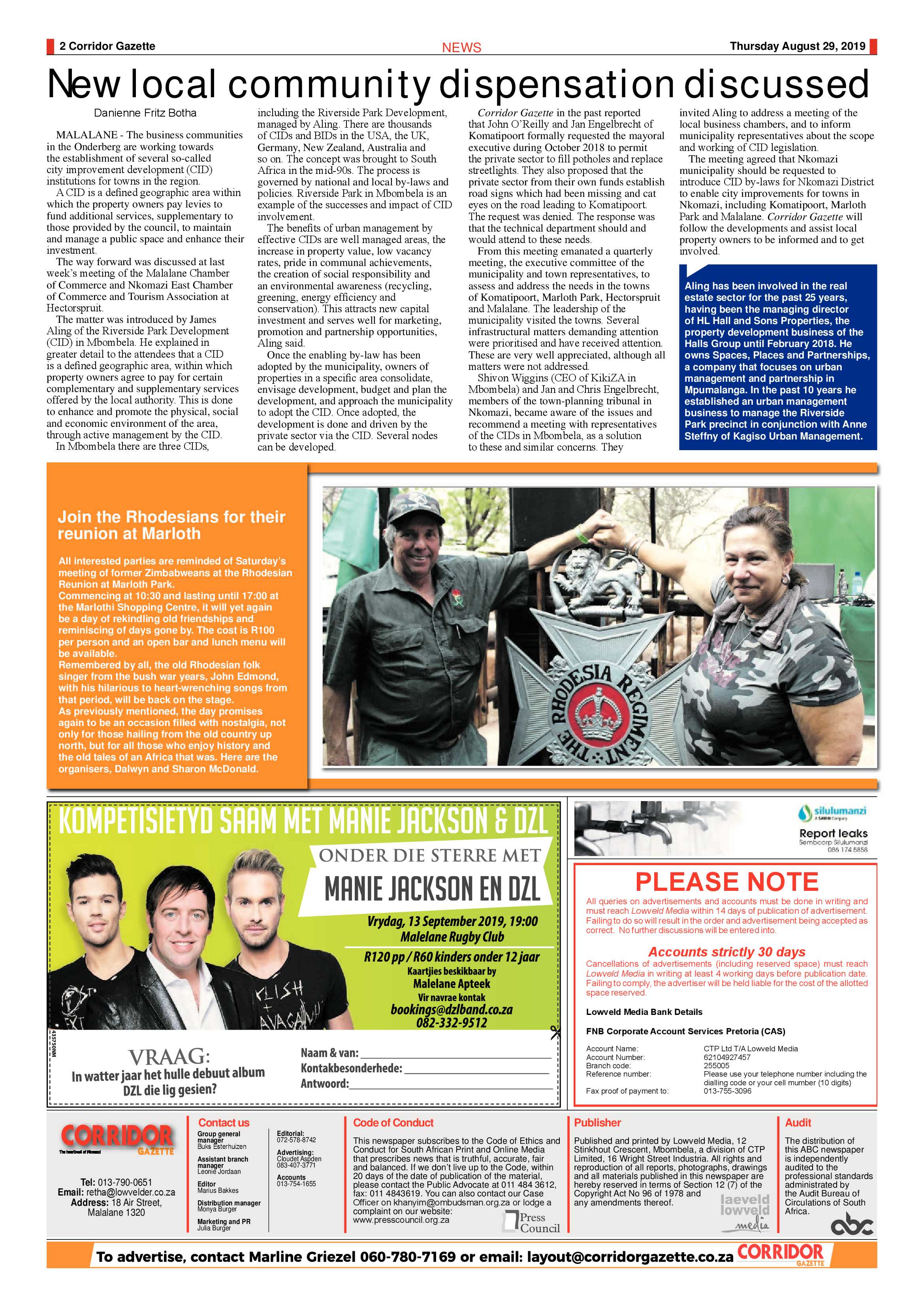 Corridor Gazette 29 August 2019 page 2