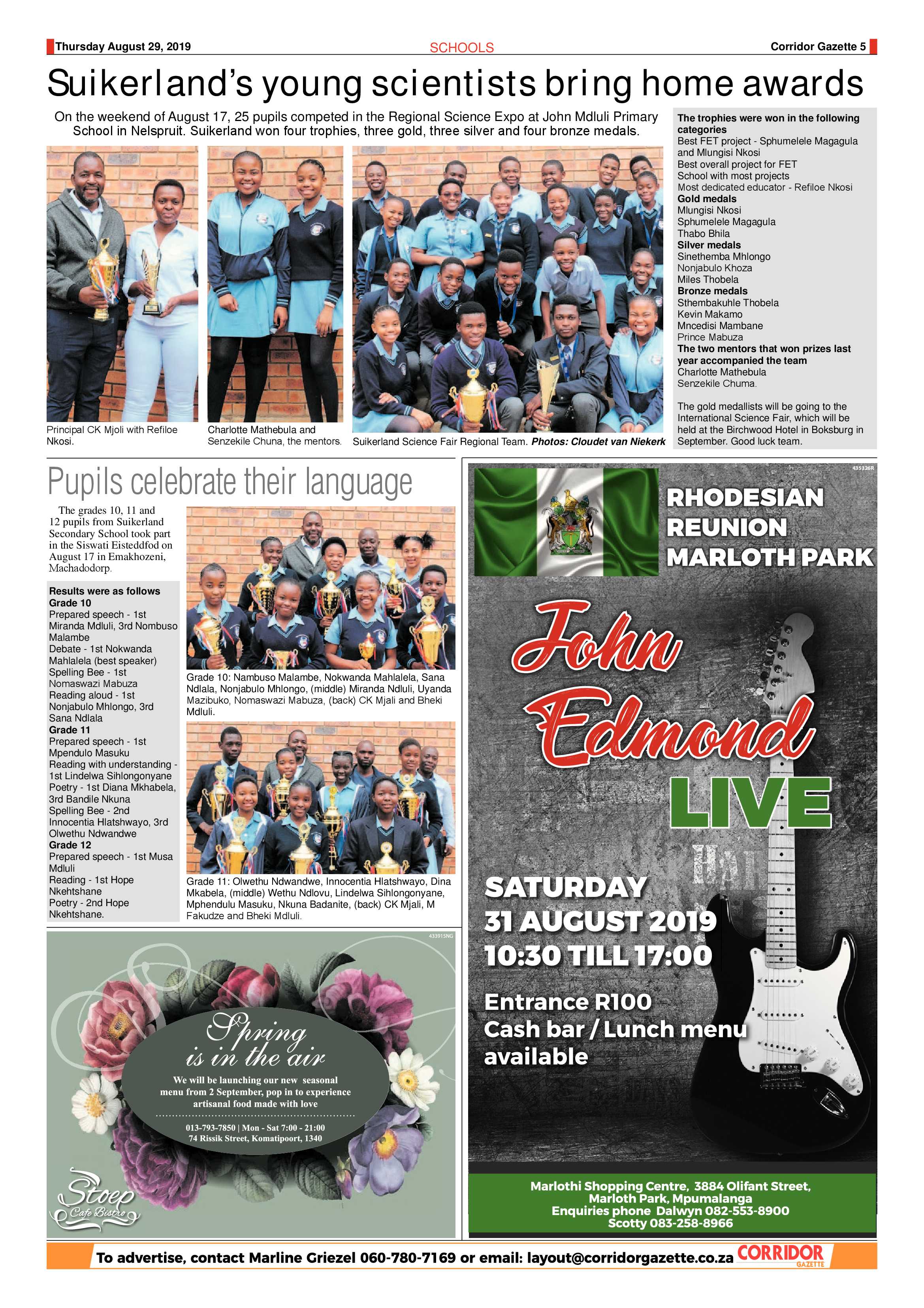 Corridor Gazette 29 August 2019 page 5