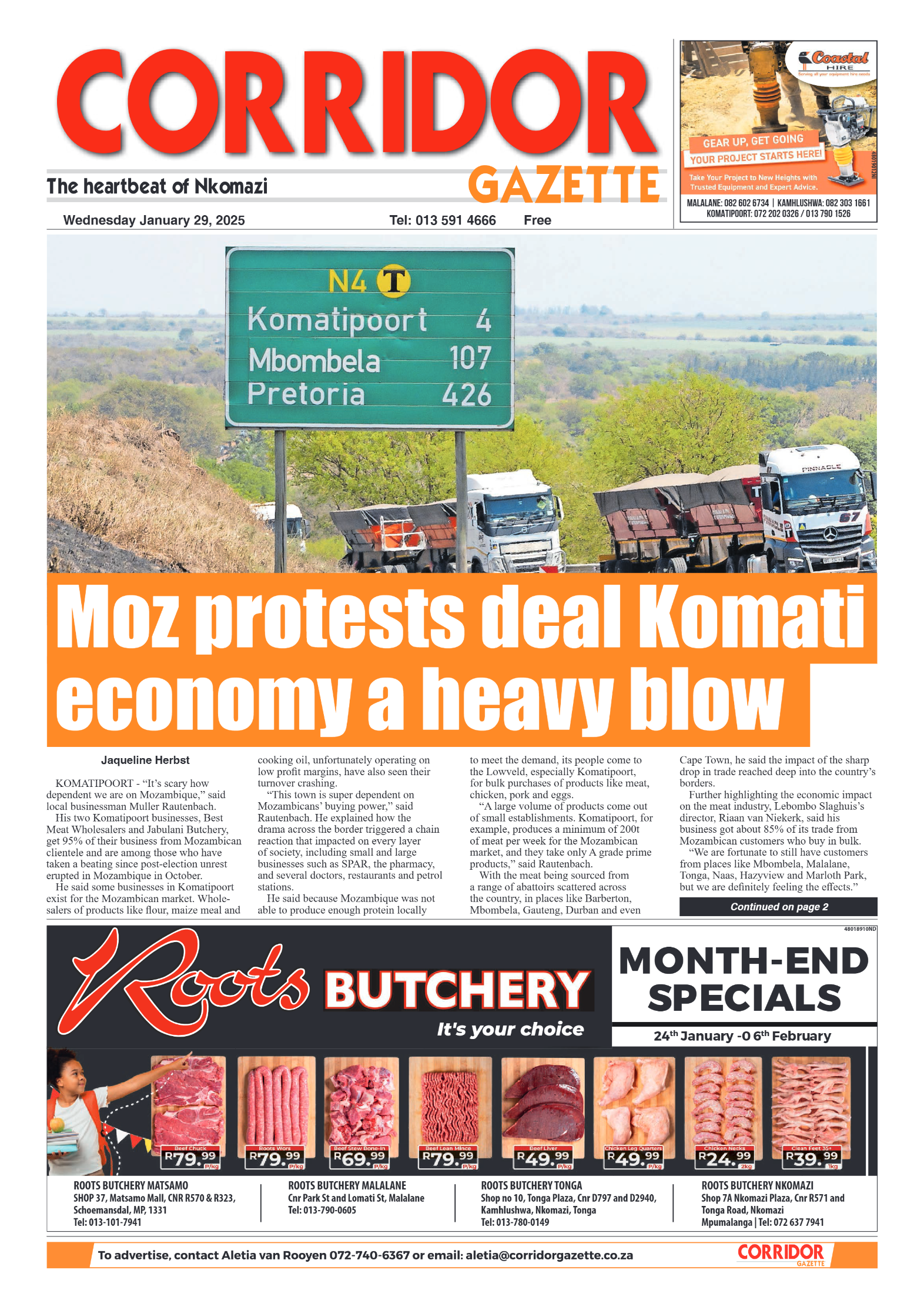 Corridor Gazette 29 January 2025 page 1