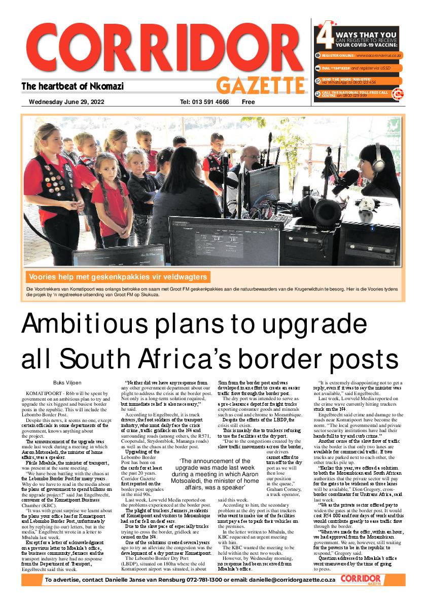 Corridor Gazette 29 June 2022 page 1