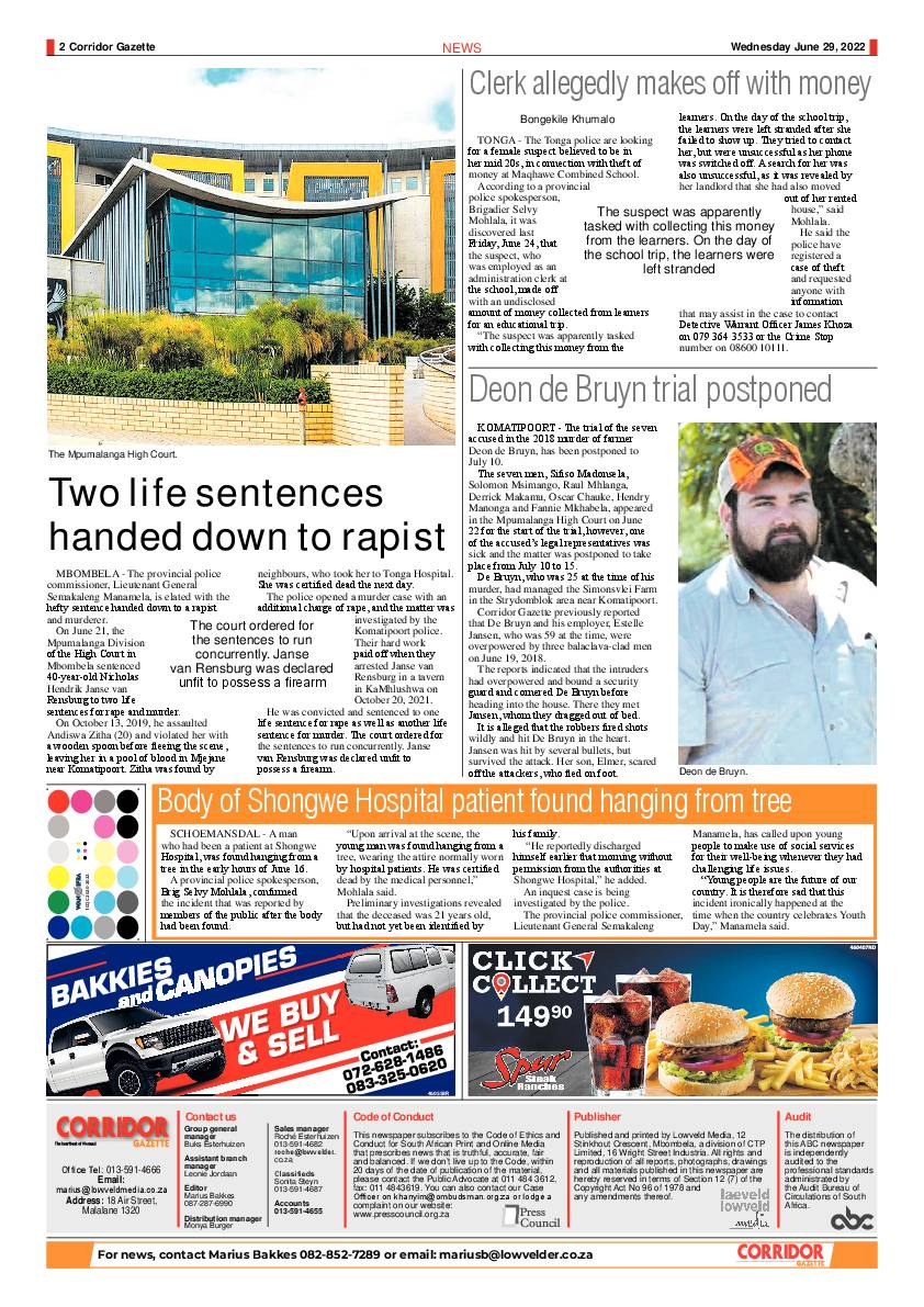 Corridor Gazette 29 June 2022 page 2