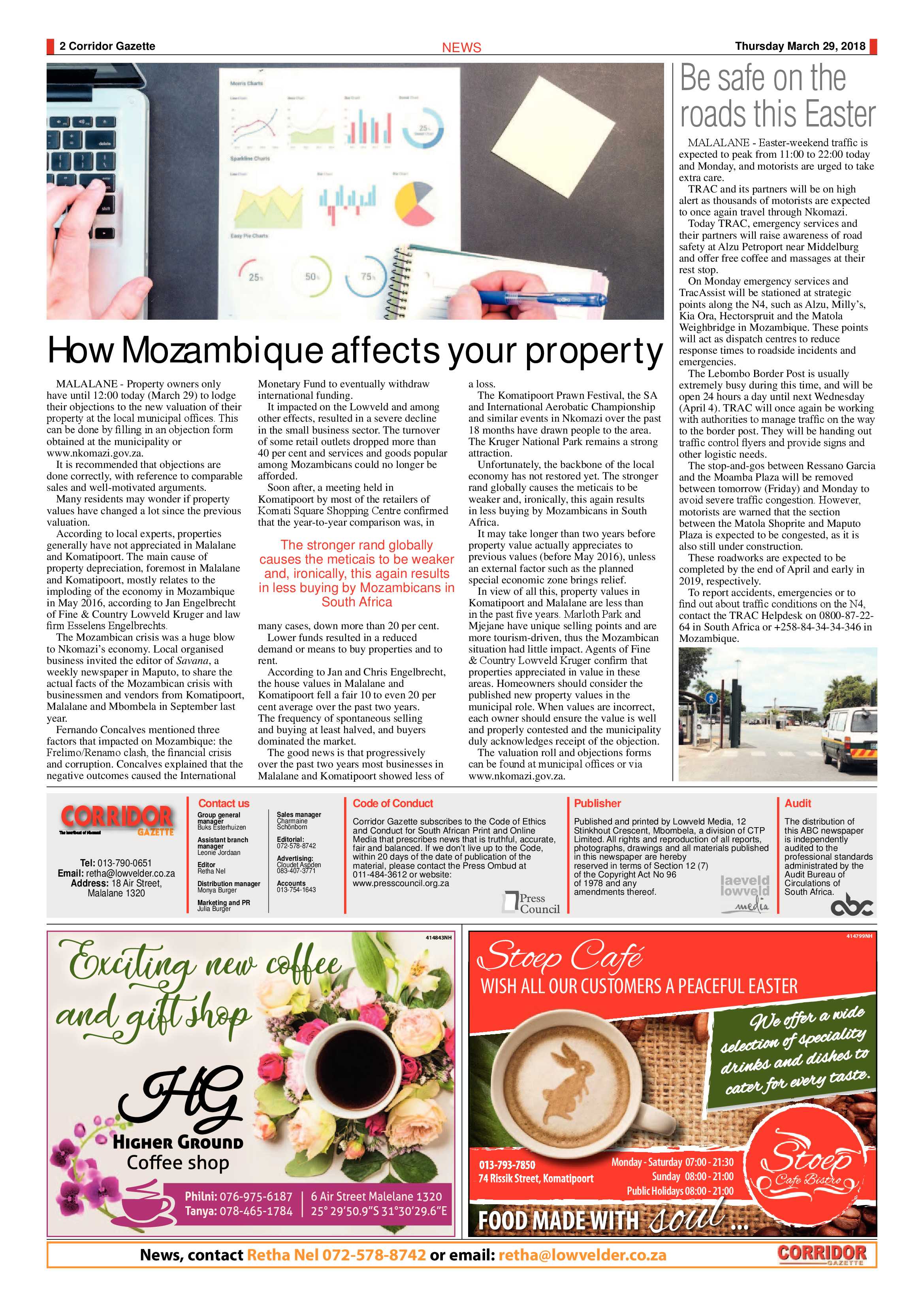Corridor Gazette 29 March 2018 page 2