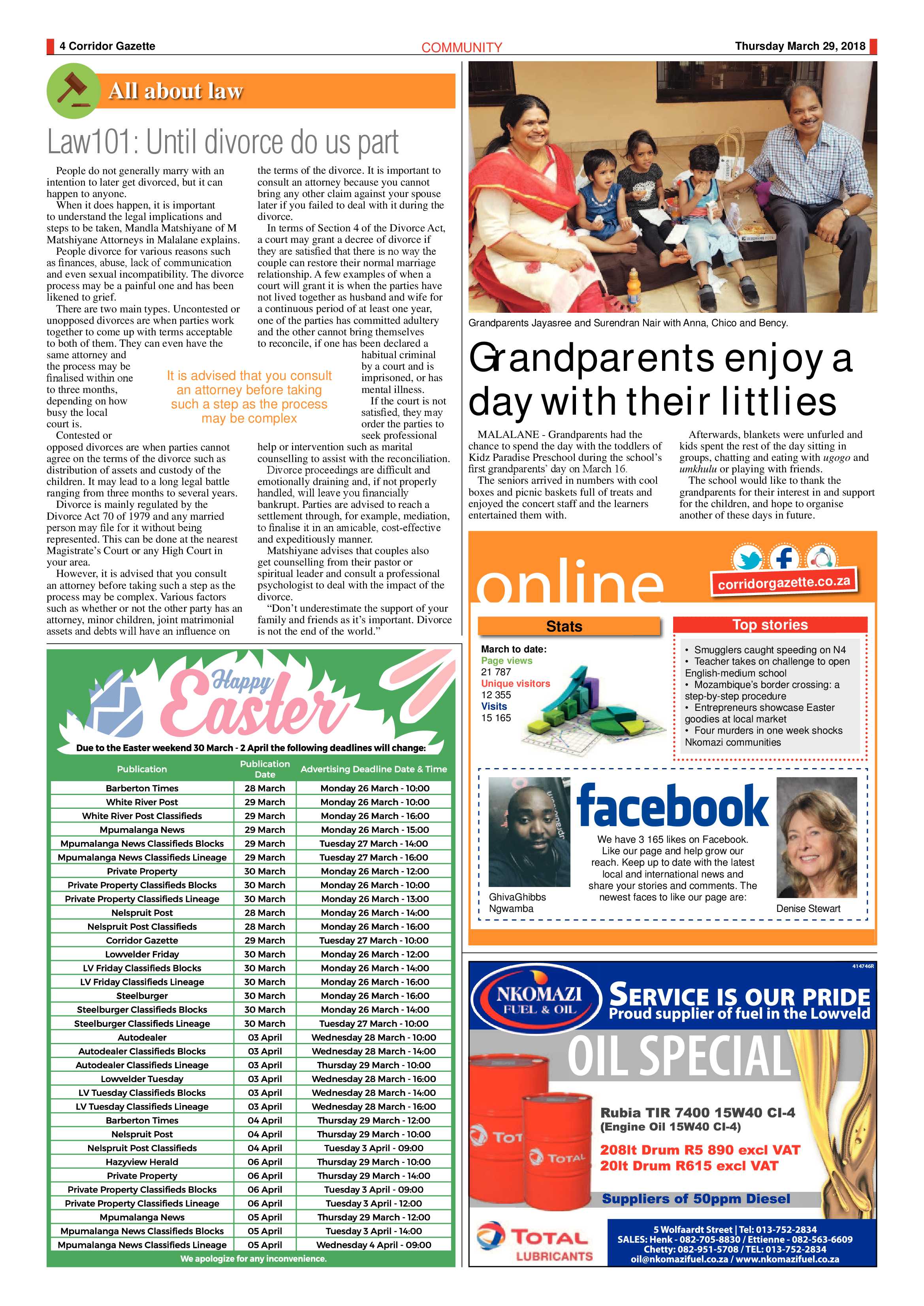 Corridor Gazette 29 March 2018 page 4