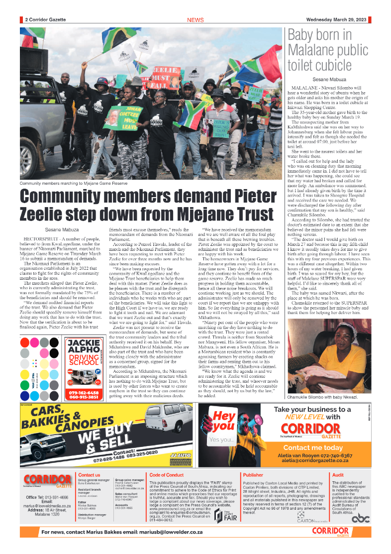 Corridor Gazette 29 March 2023 page 2