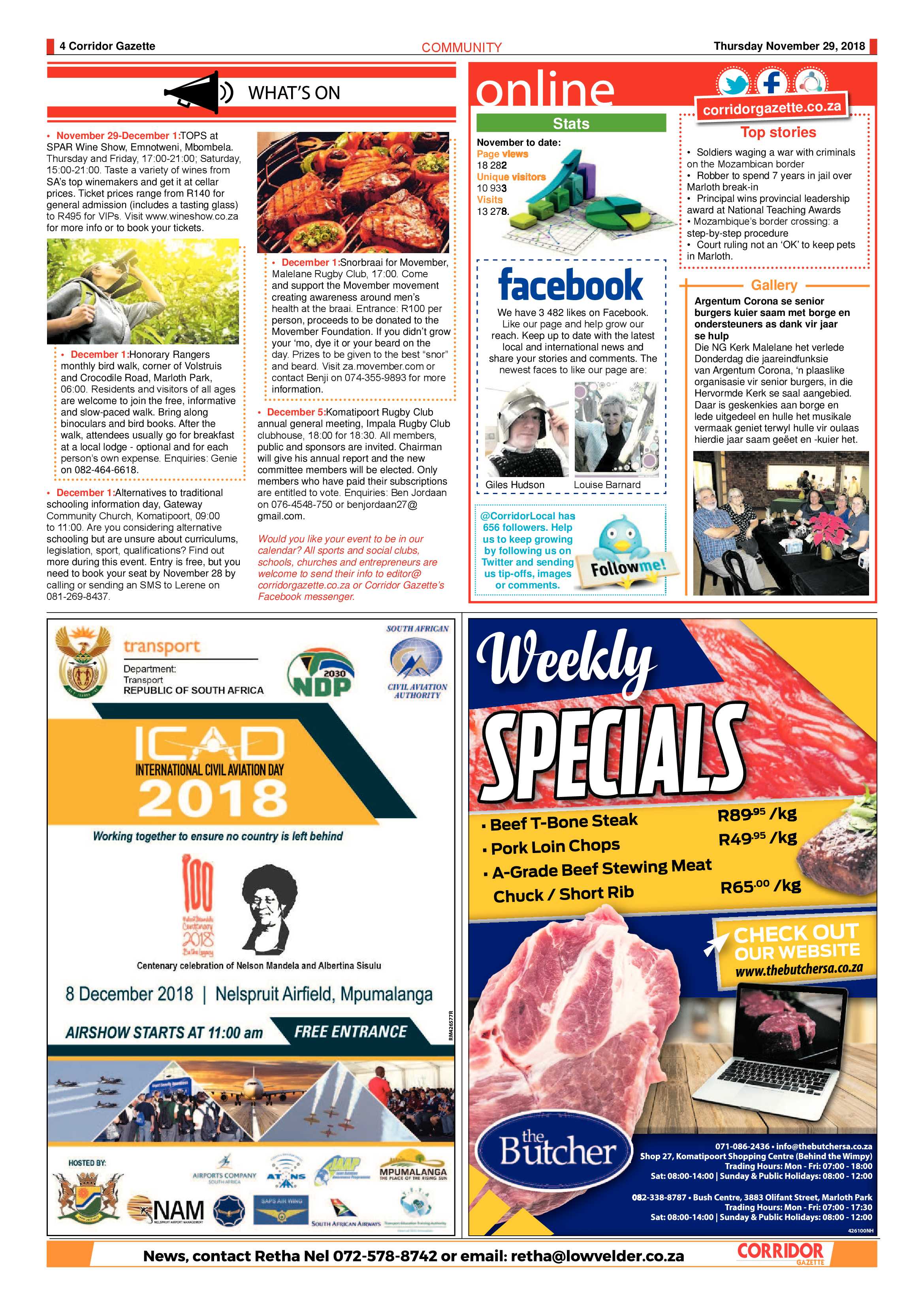 Corridor Gazette 29 November 2018 page 4