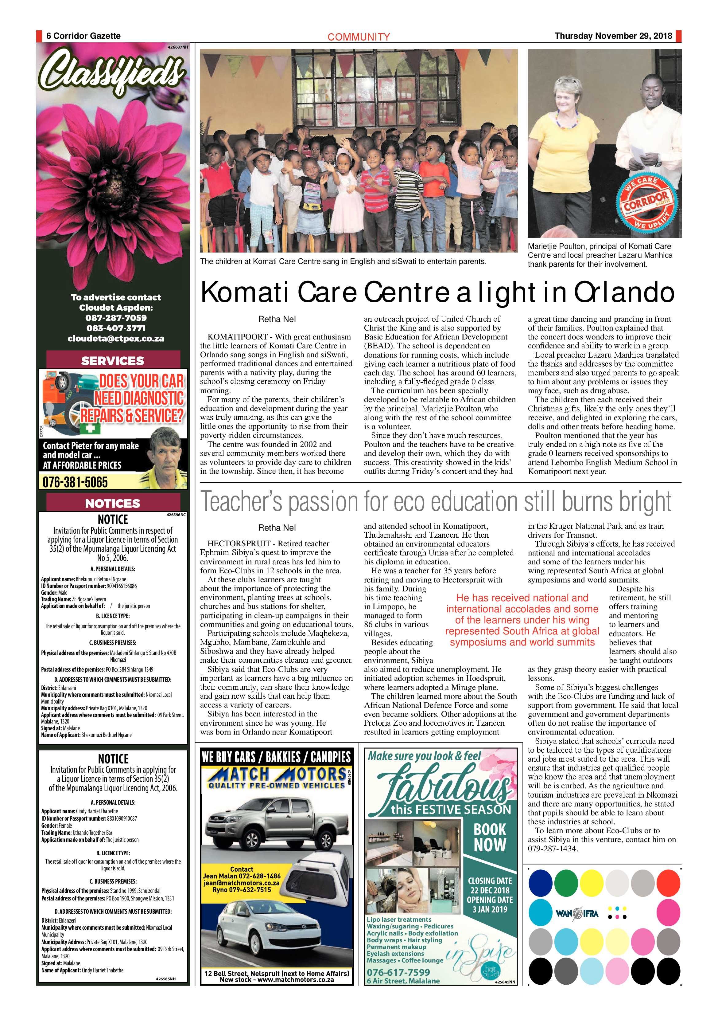 Corridor Gazette 29 November 2018 page 6