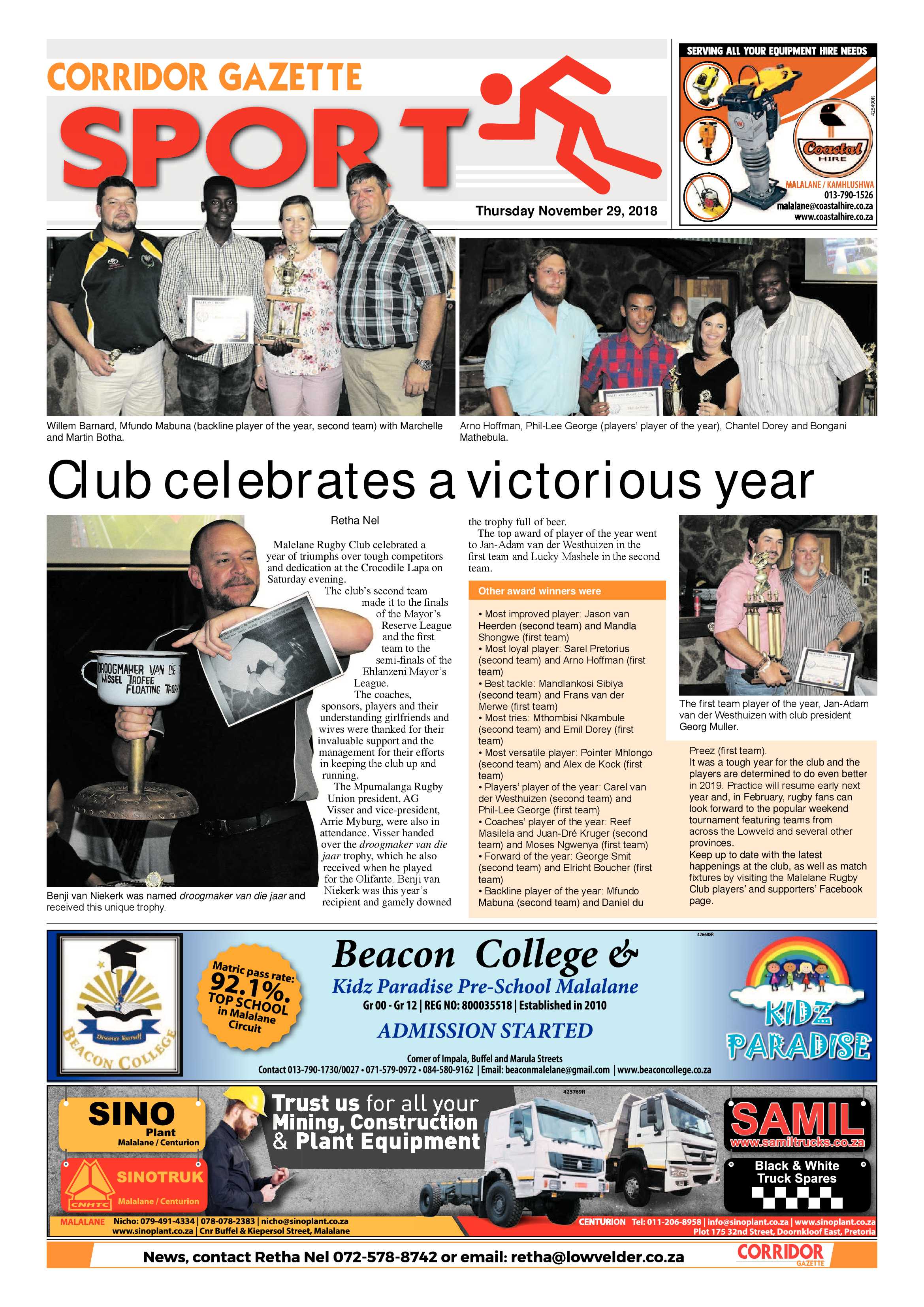 Corridor Gazette 29 November 2018 page 8