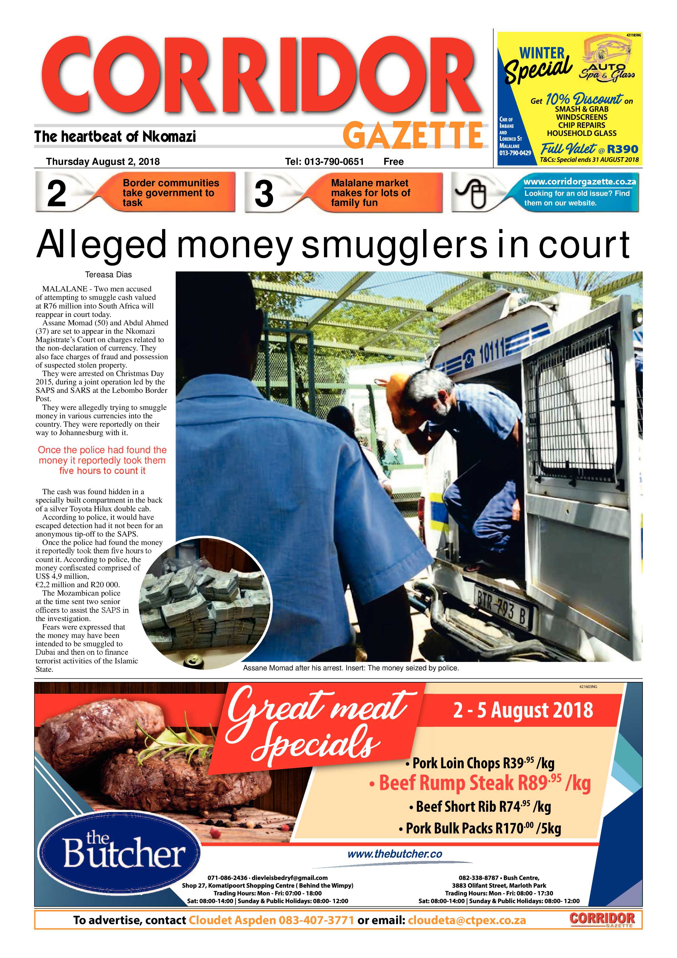 Corridor Gazette 2 August 2018 page 1