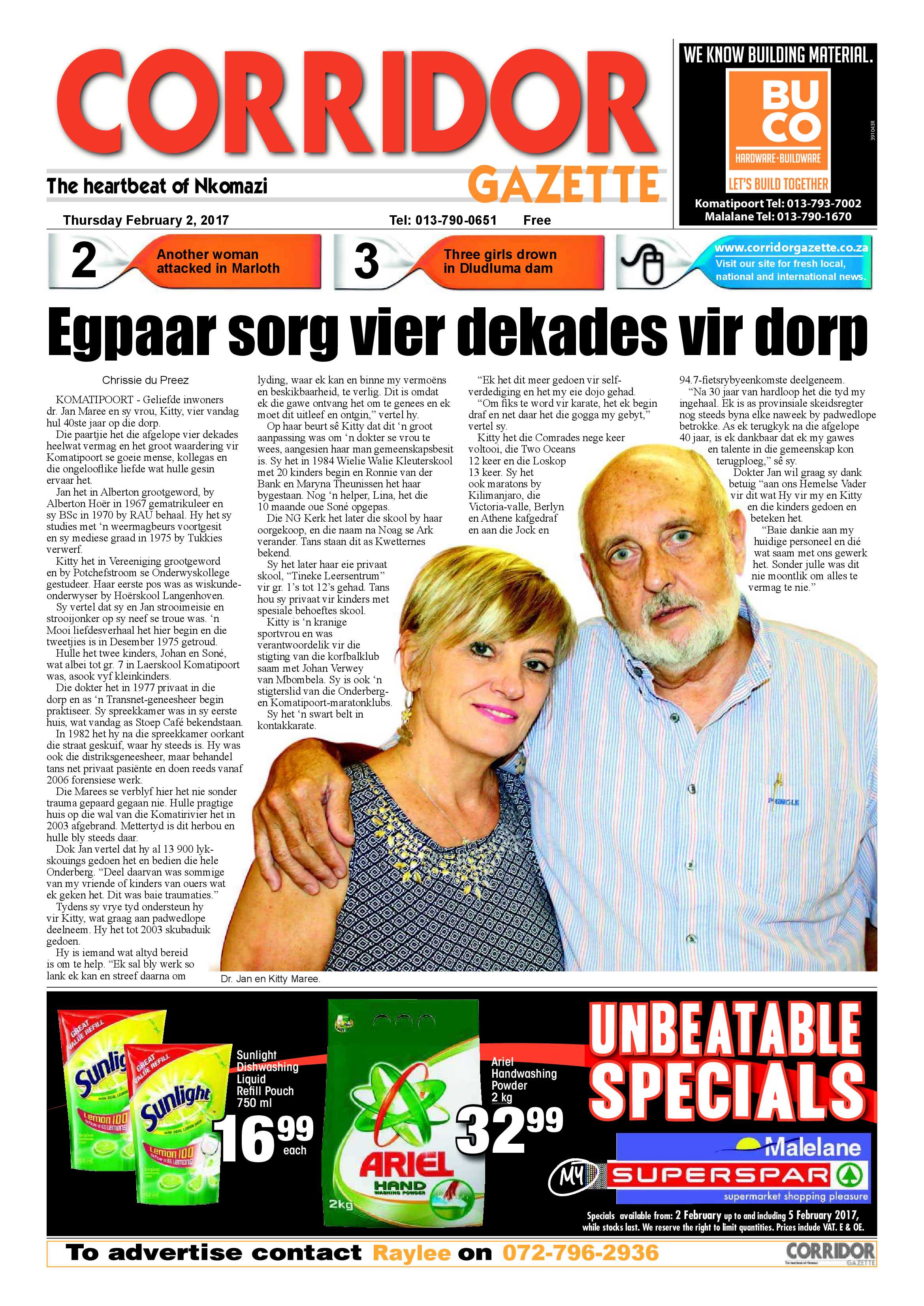Corridor Gazette 2 February 2017 page 1