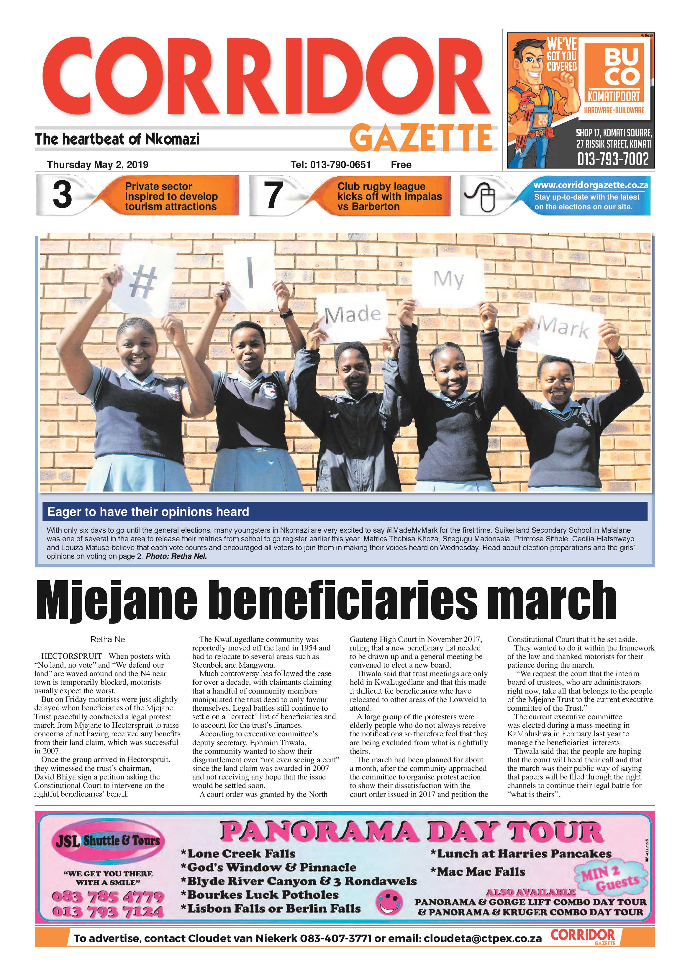 Corridor Gazette 2 May 2019 page 1