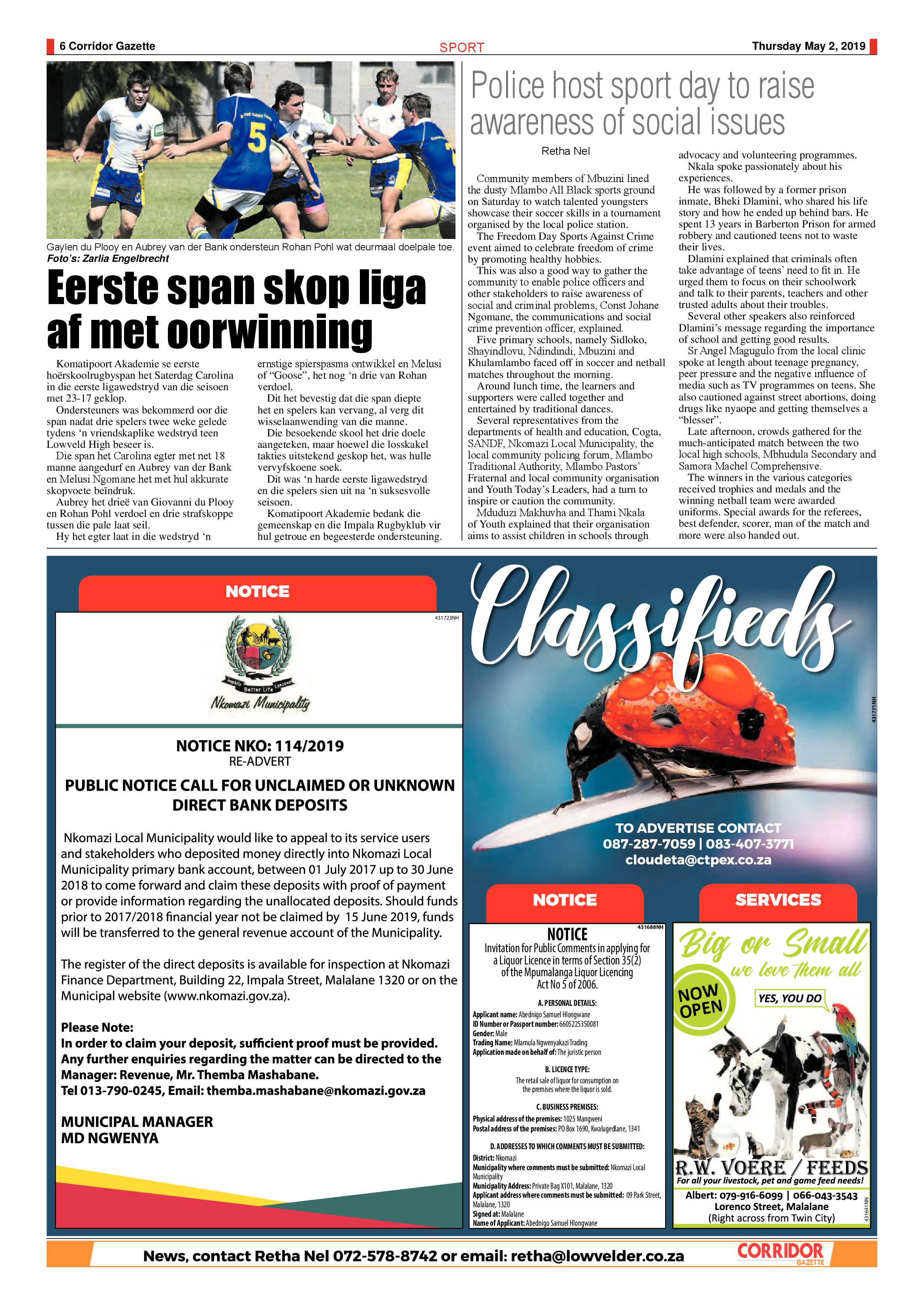 Corridor Gazette 2 May 2019 page 6