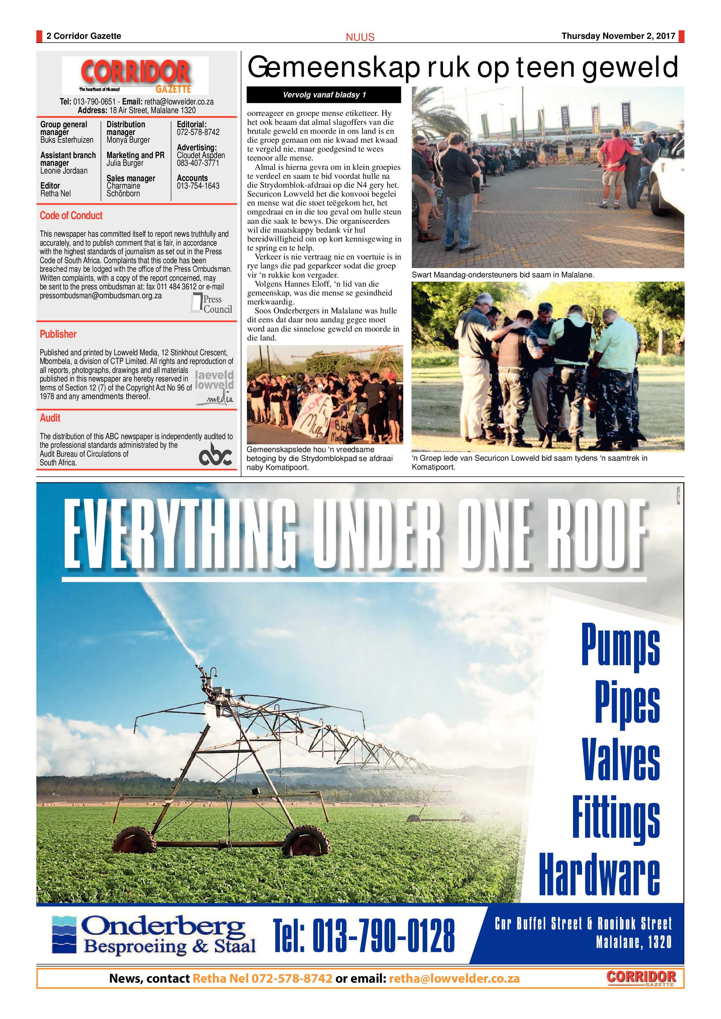 Corridor Gazette 2 November 2017 page 2