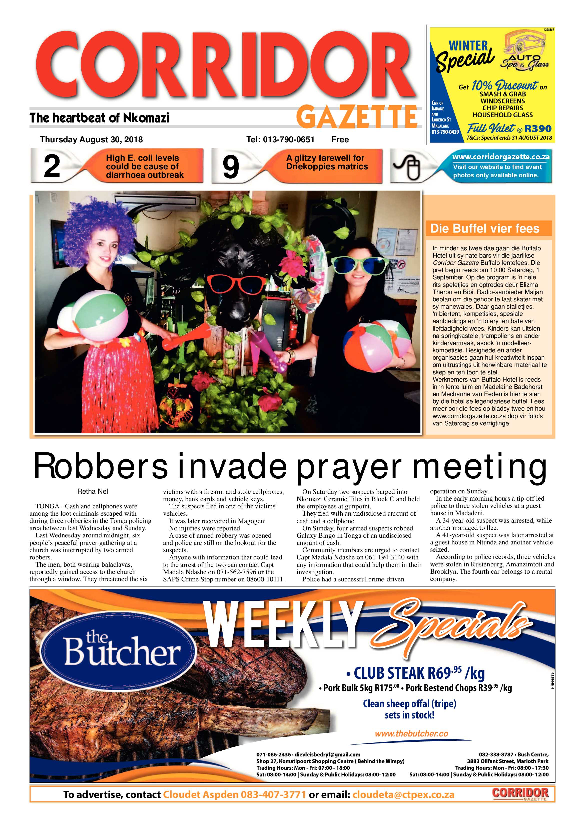 Corridor Gazette 30 August 2018 page 1