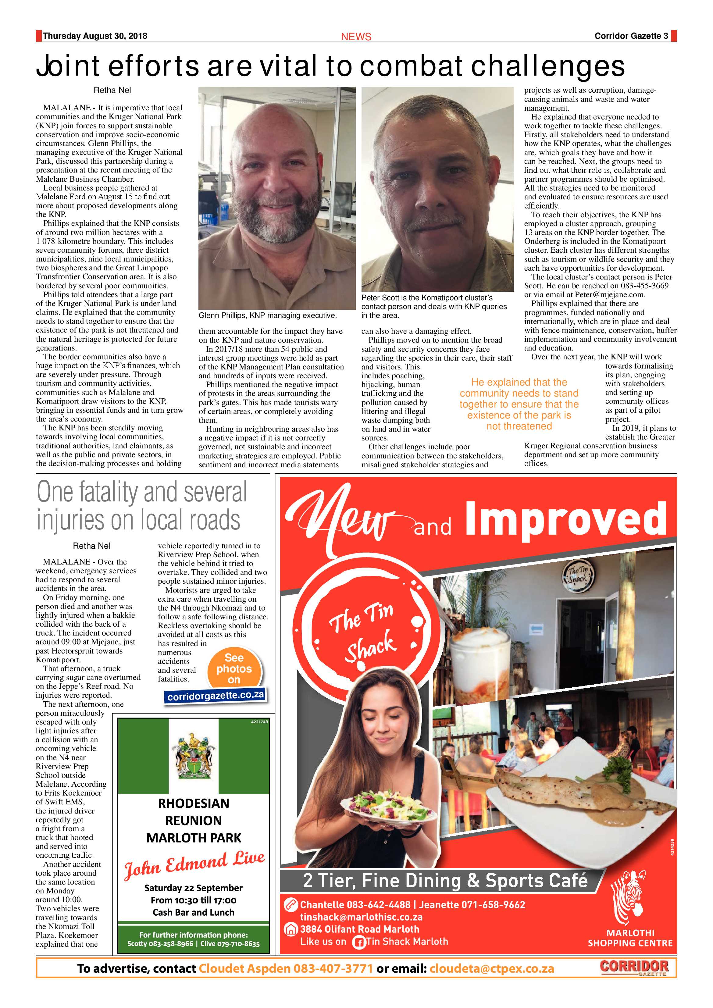 Corridor Gazette 30 August 2018 page 3