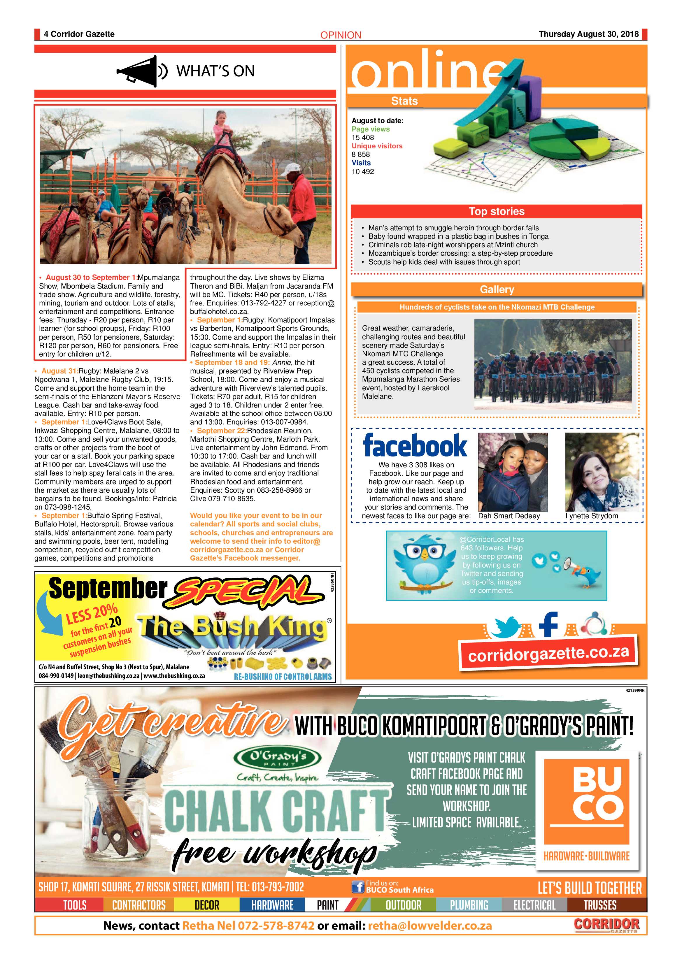 Corridor Gazette 30 August 2018 page 4