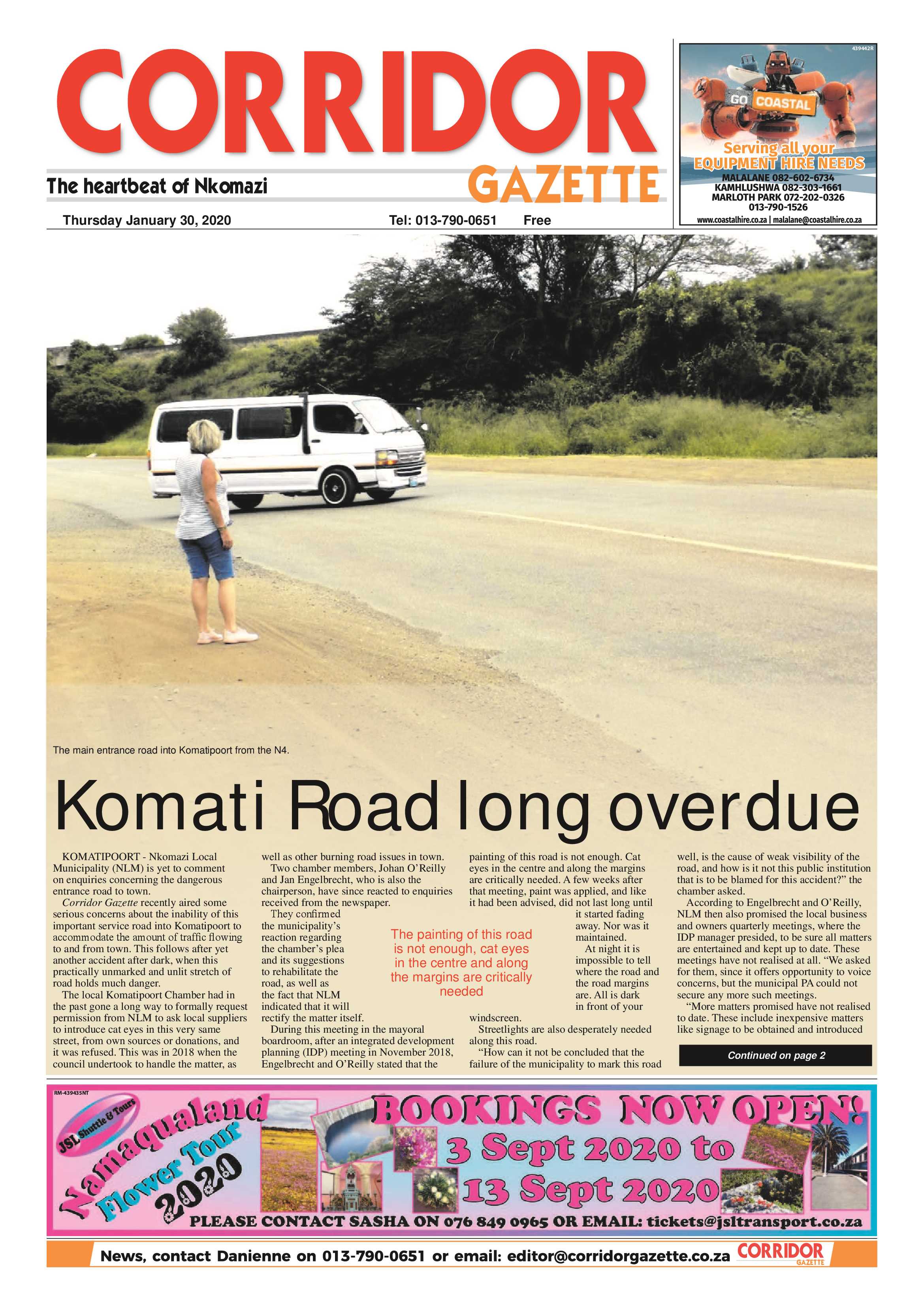Corridor Gazette 30 January 2020 page 1