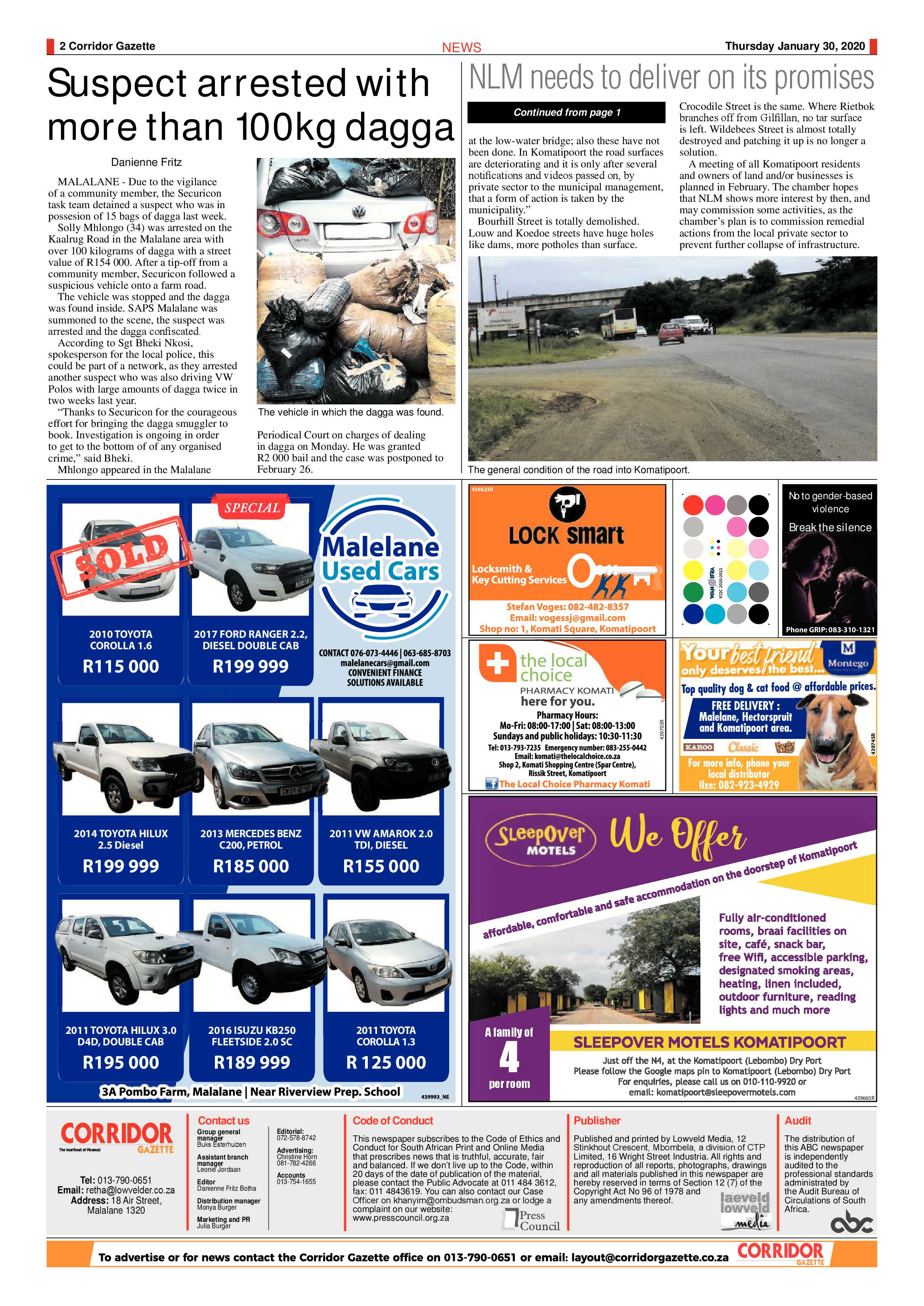 Corridor Gazette 30 January 2020 page 2