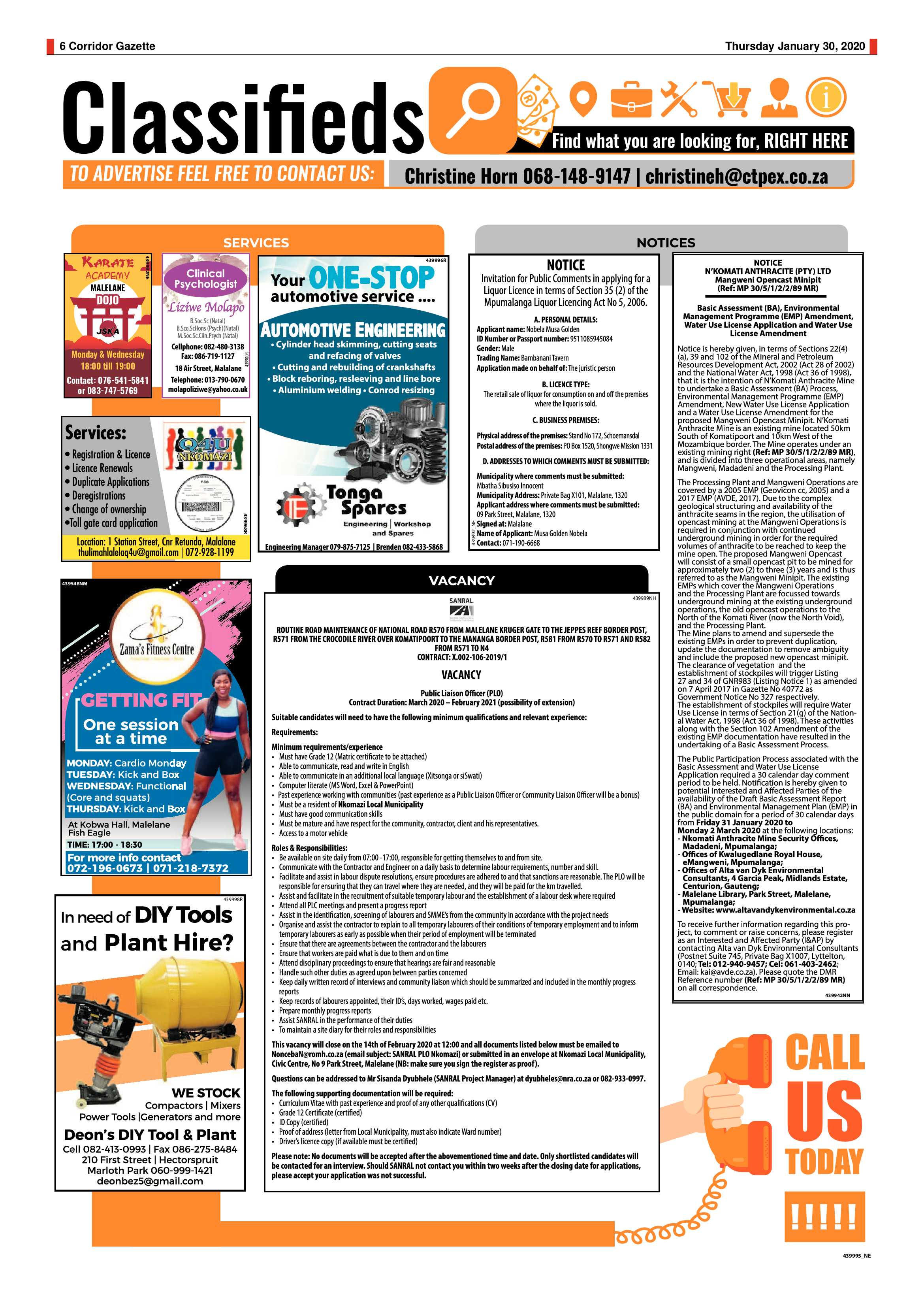 Corridor Gazette 30 January 2020 page 6