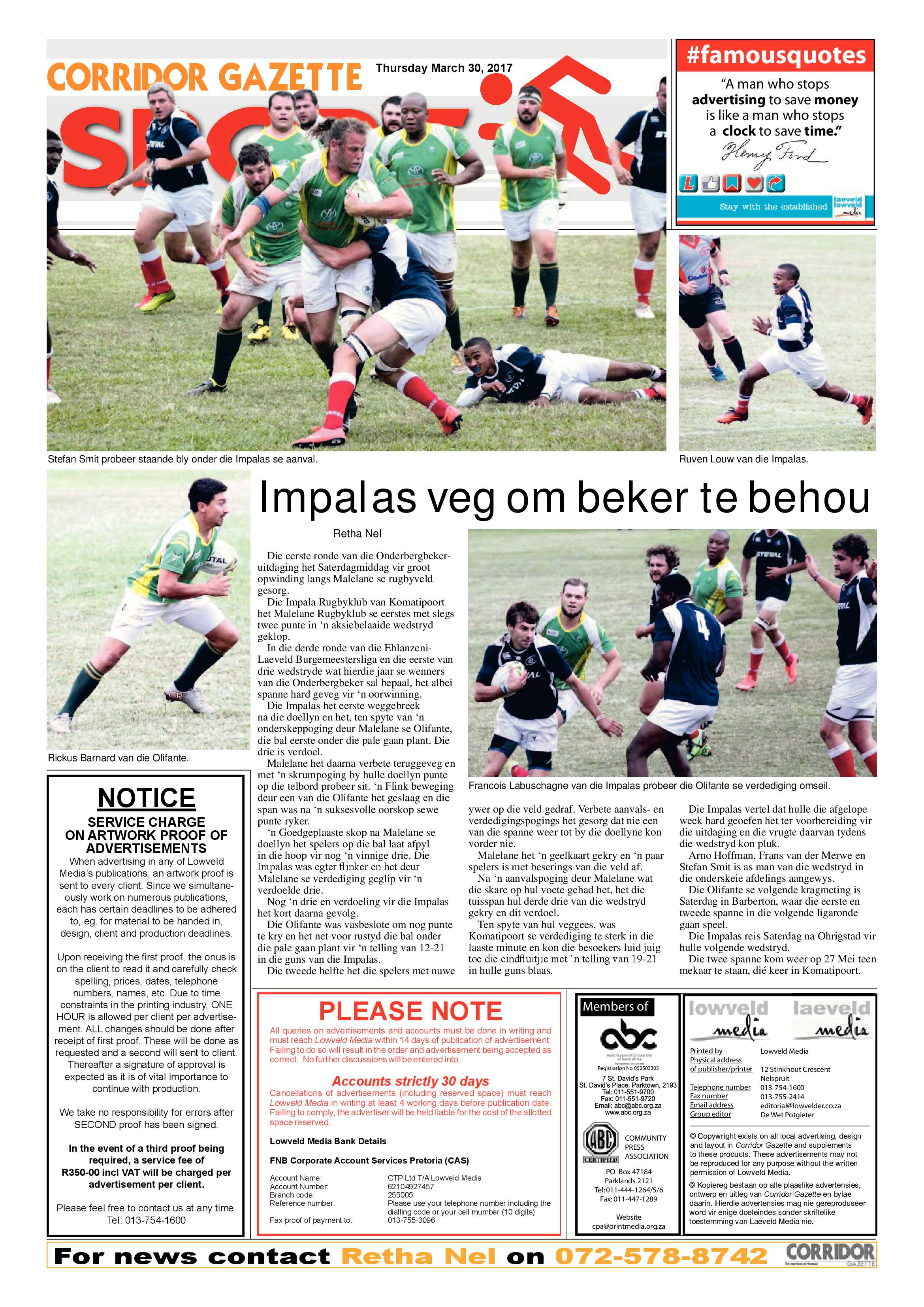Corridor Gazette 30 March 2017 page 13