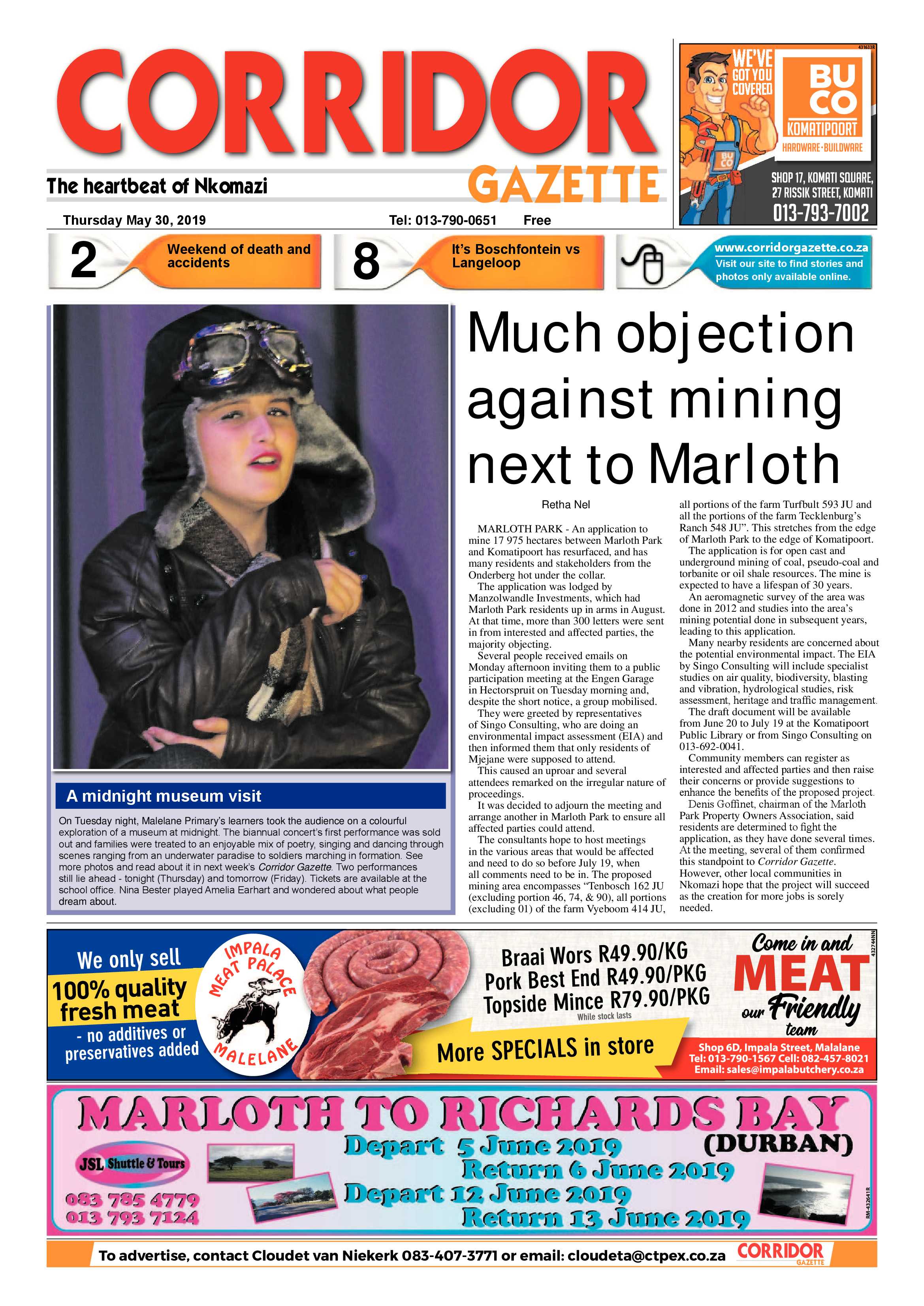 Corridor Gazette 30 May 2019 page 1