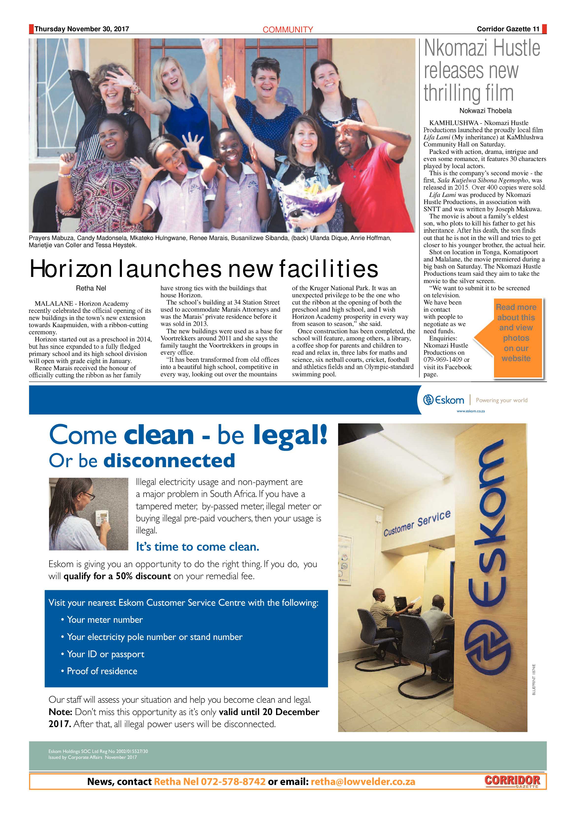 Corridor Gazette 30 November 2017 page 11