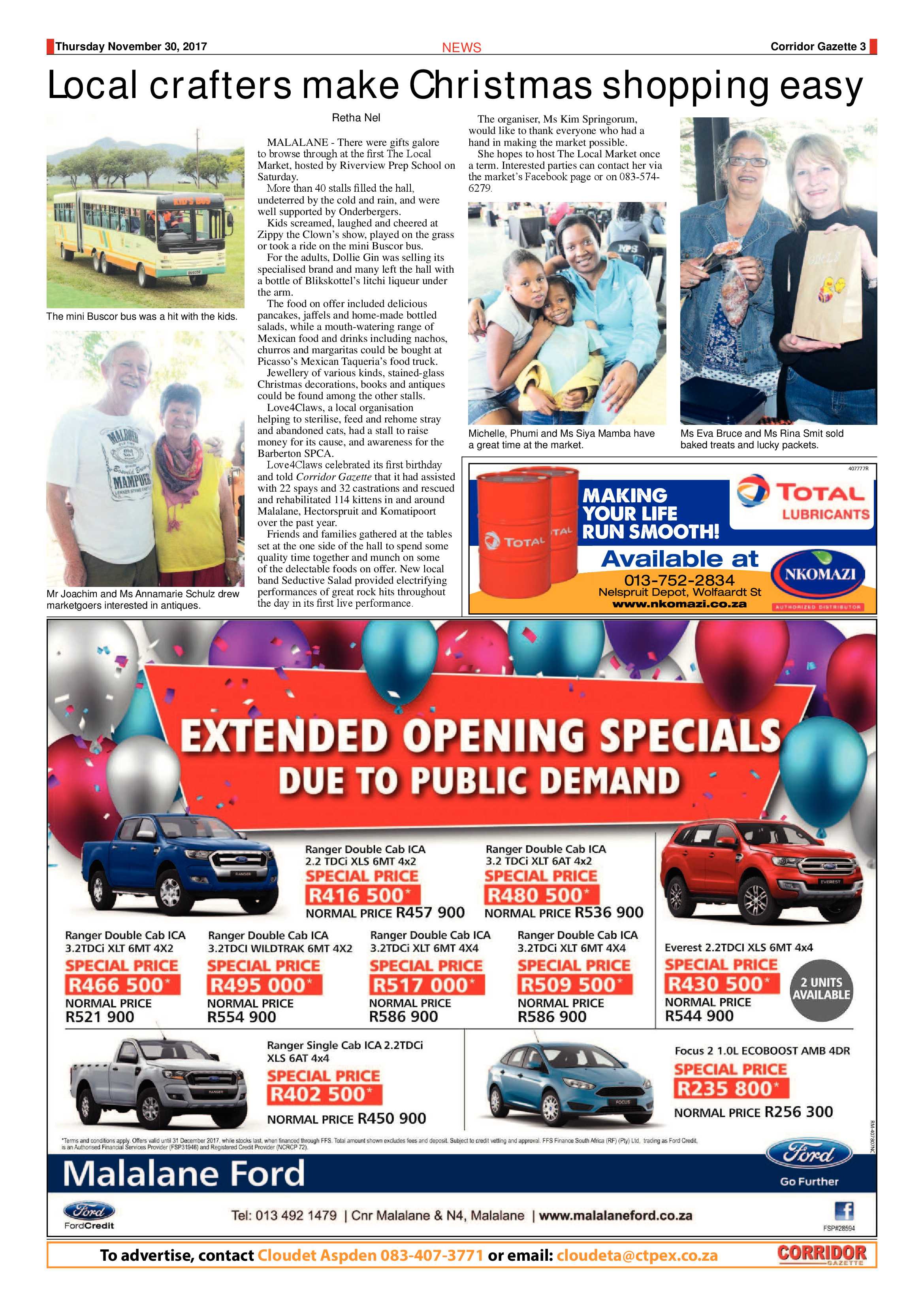Corridor Gazette 30 November 2017 page 3