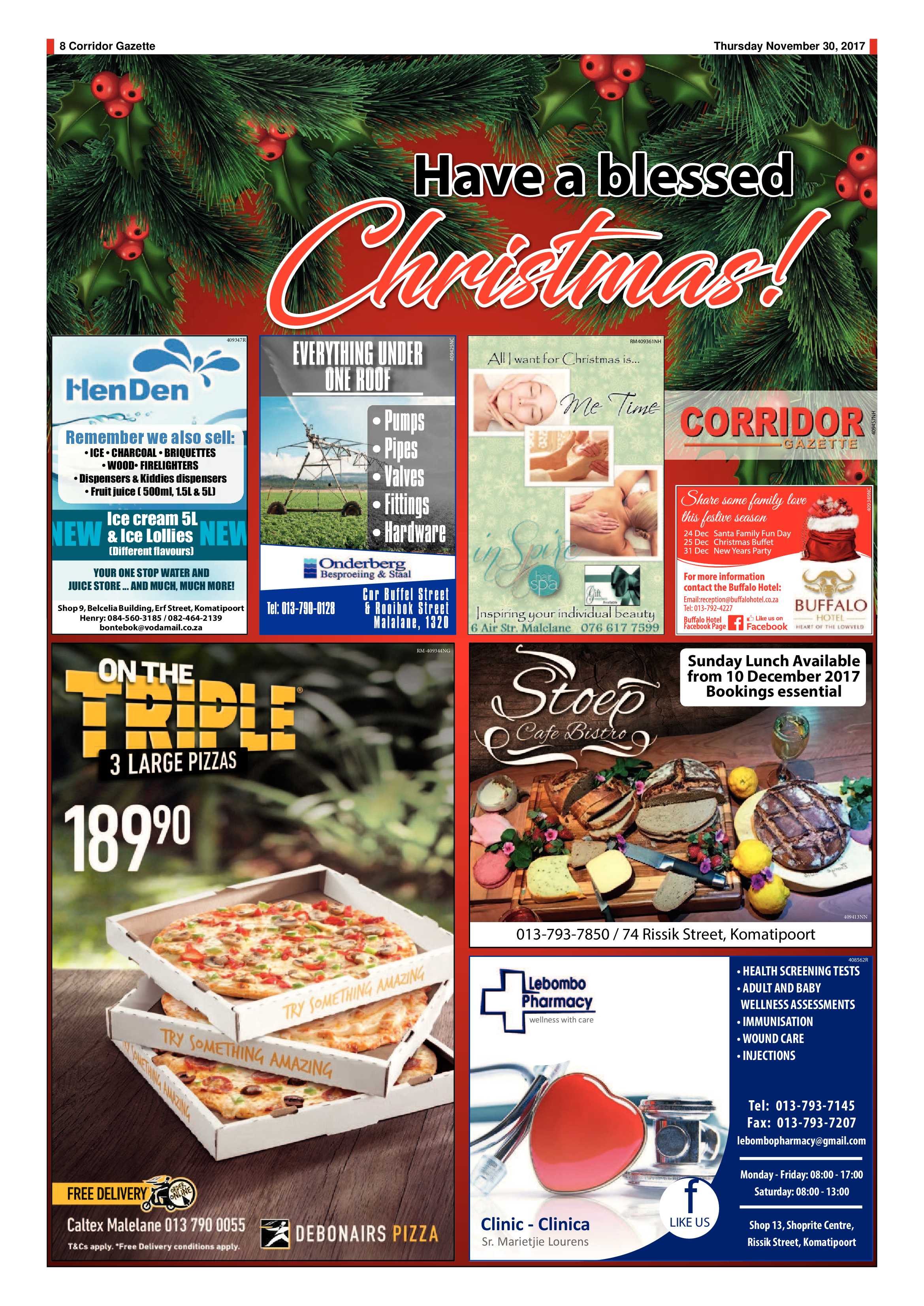 Corridor Gazette 30 November 2017 page 8