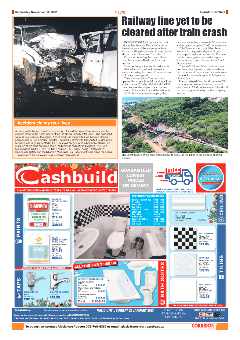 Corridor Gazette 30 November 2022 page 3