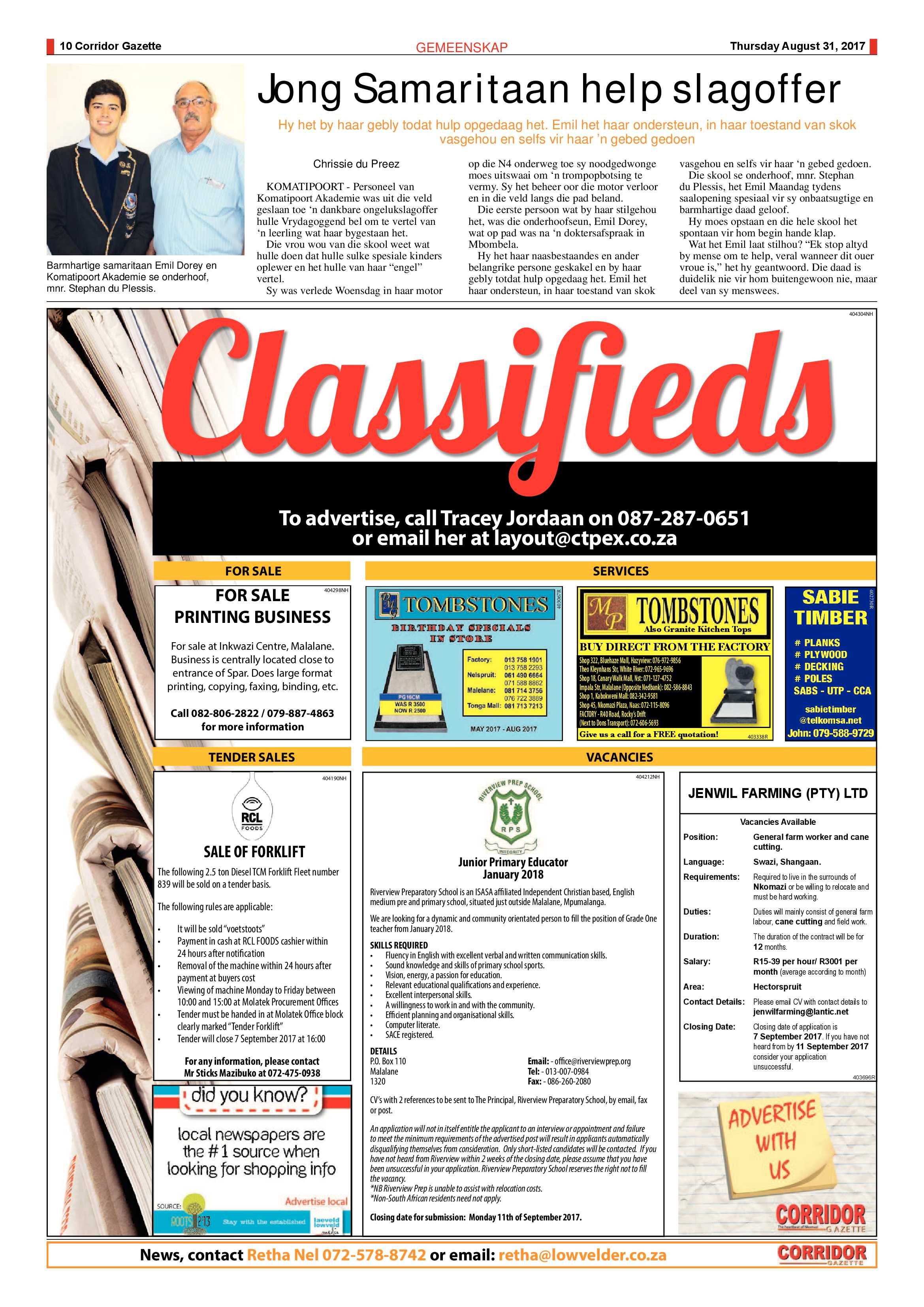 Corridor Gazette 31 August 2017 page 10