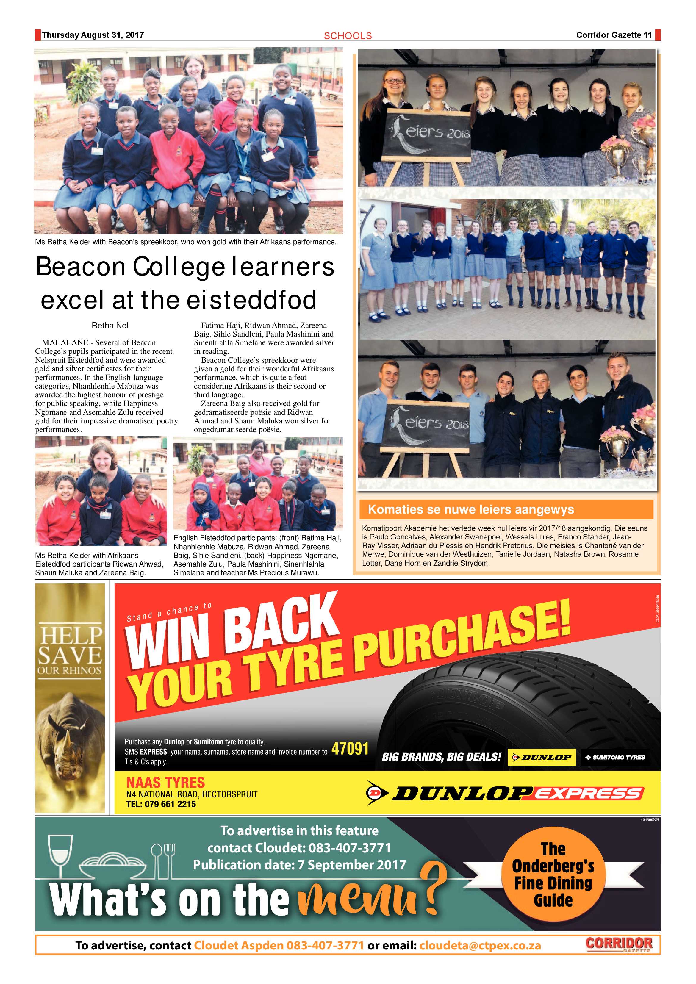 Corridor Gazette 31 August 2017 page 11