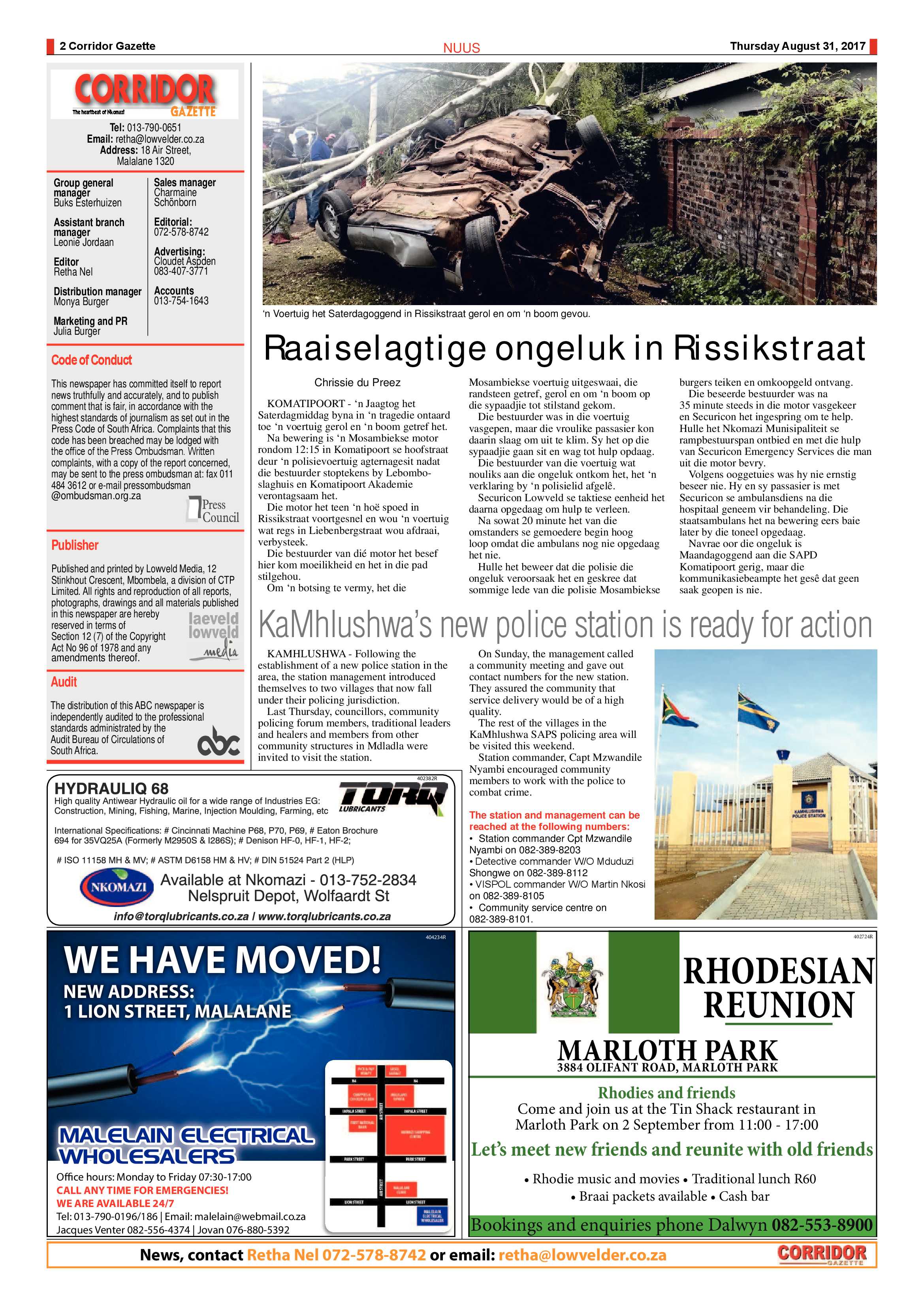 Corridor Gazette 31 August 2017 page 2