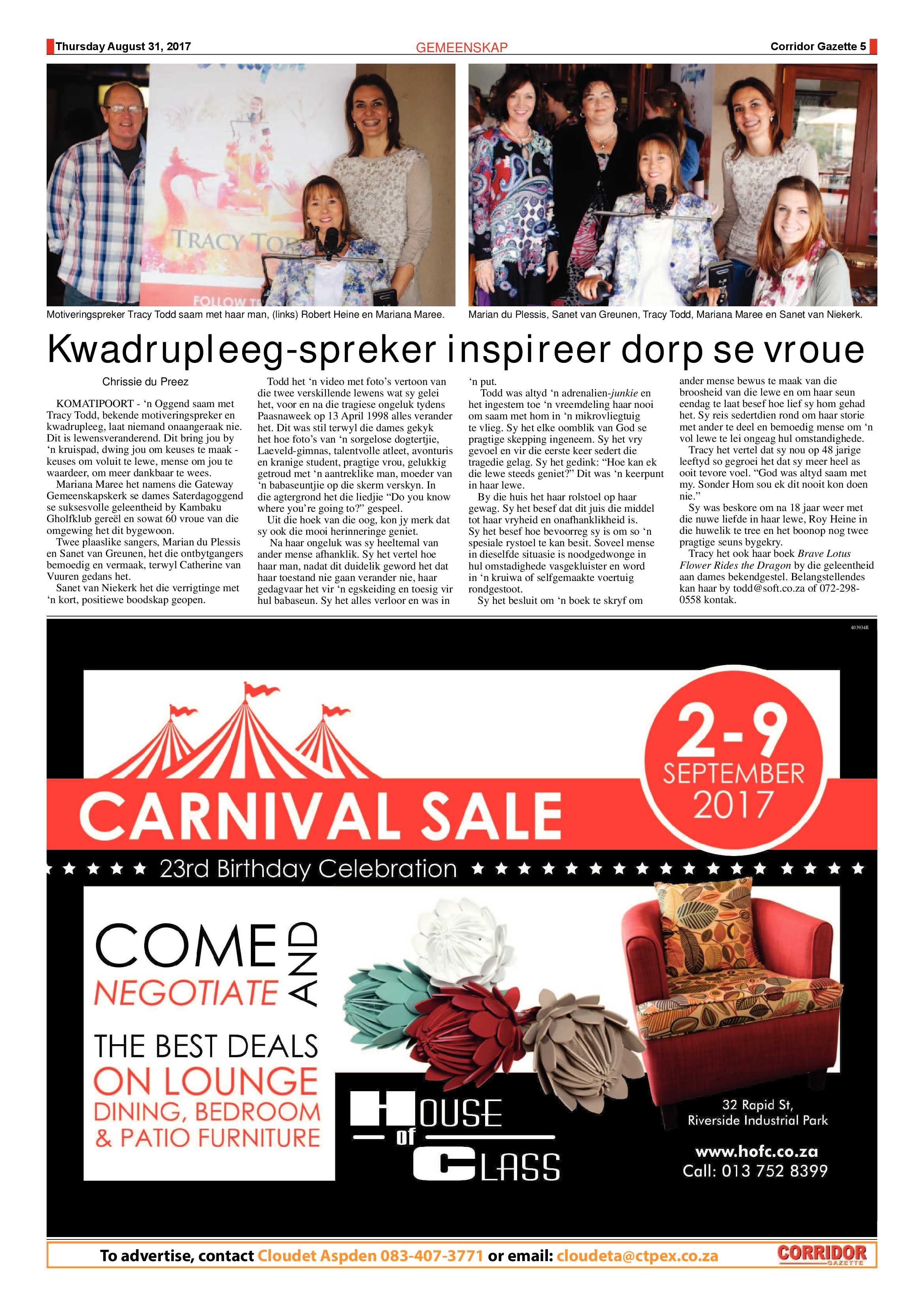 Corridor Gazette 31 August 2017 page 5