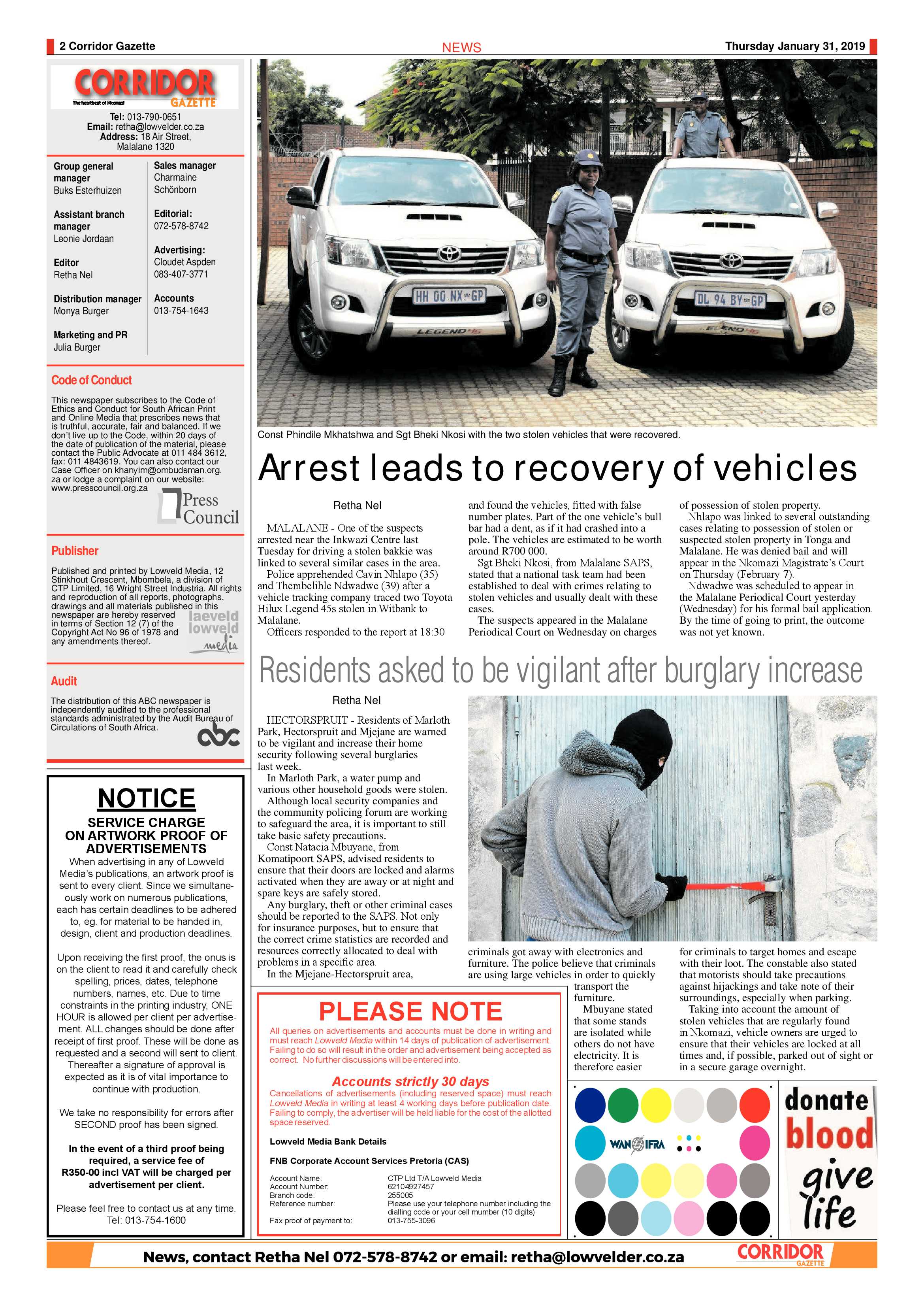 Corridor Gazette 31 January 2019 page 2