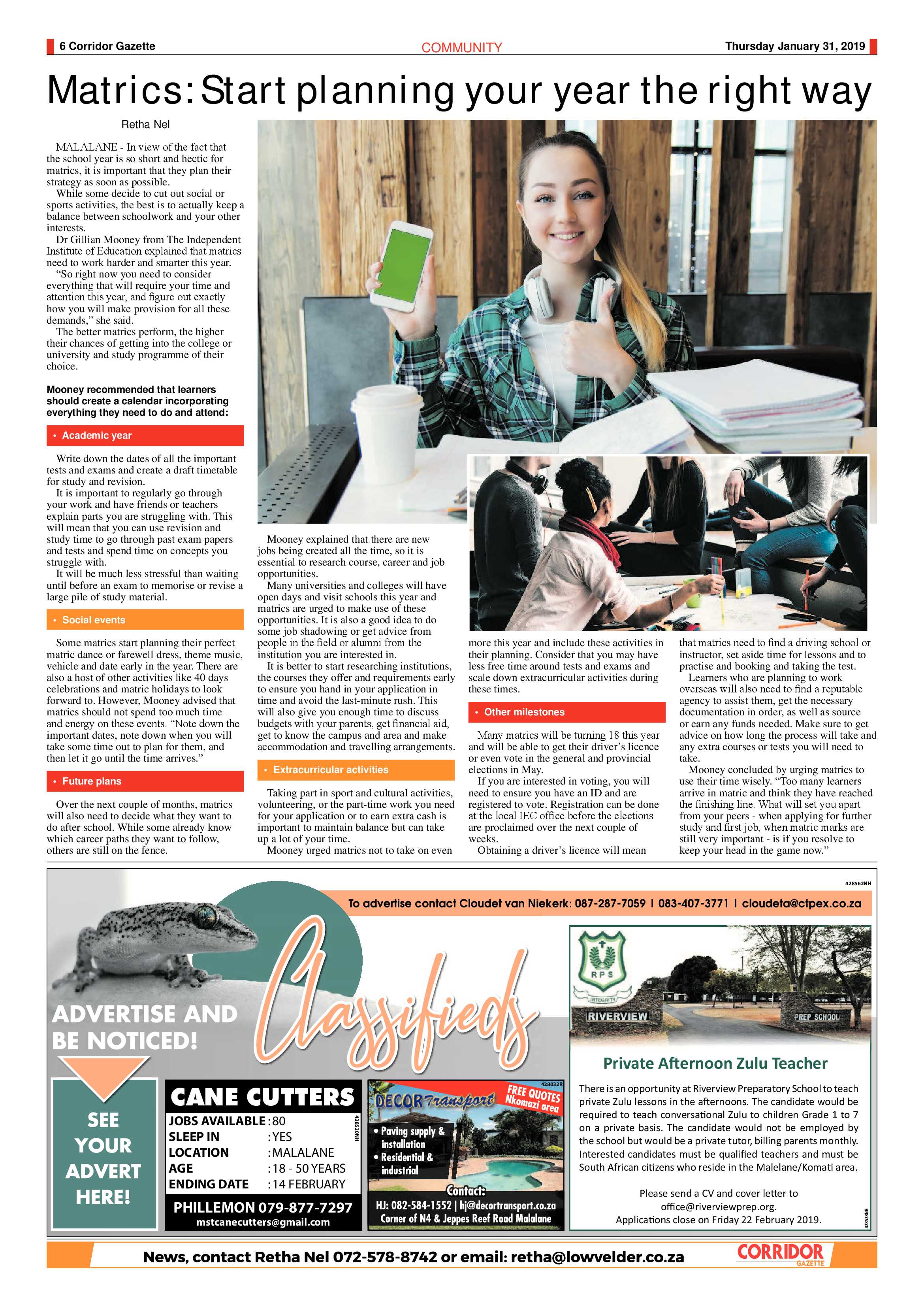 Corridor Gazette 31 January 2019 page 6