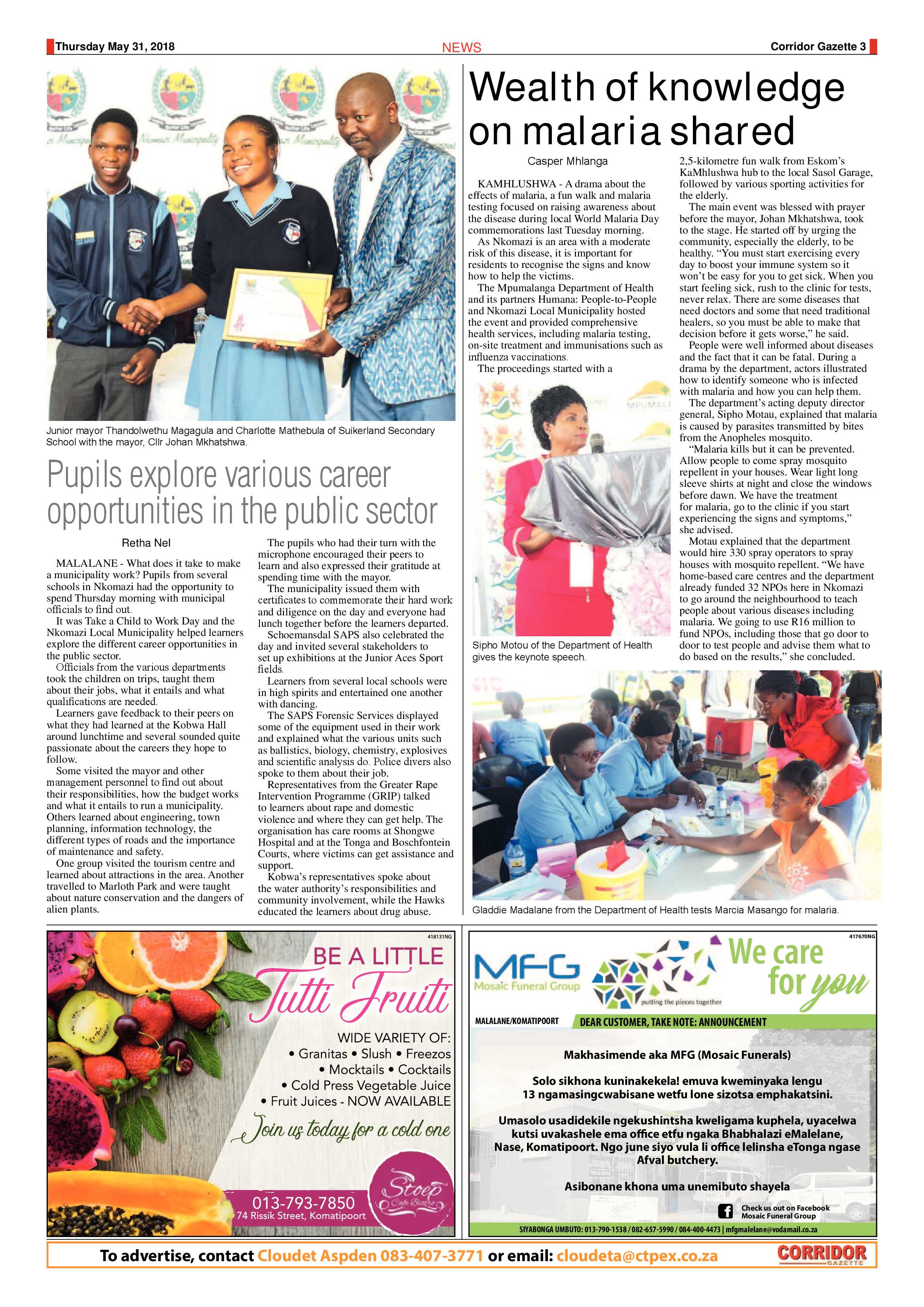 Corridor Gazette 31 May 2018 page 3