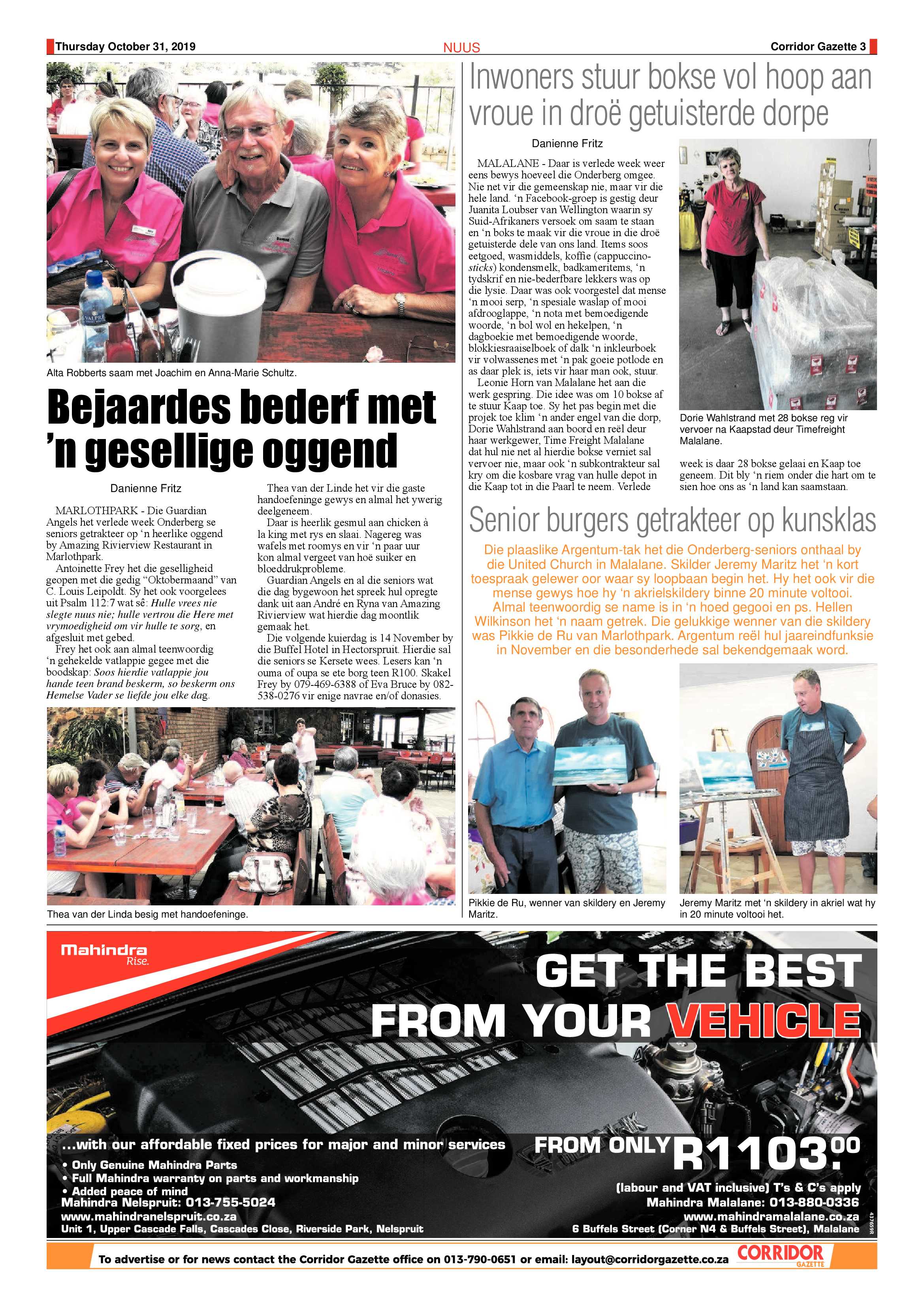 Corridor Gazette 31 October 2019 page 3