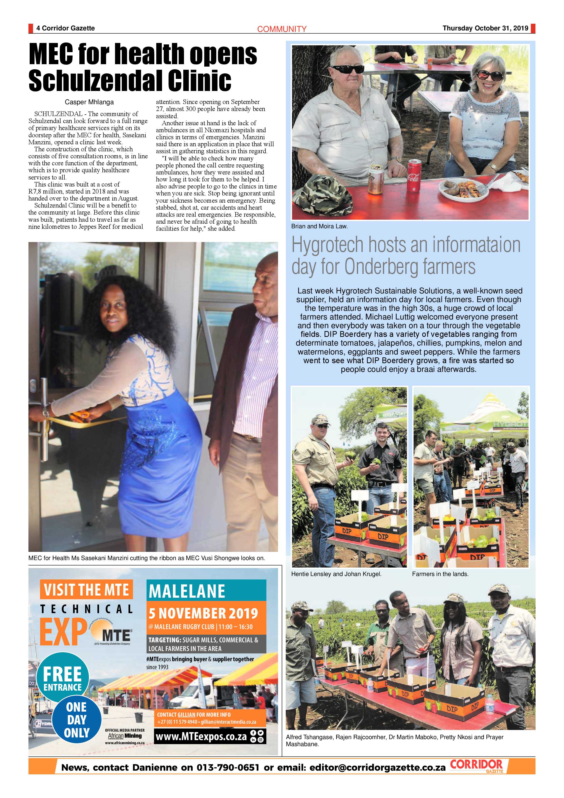 Corridor Gazette 31 October 2019 page 4