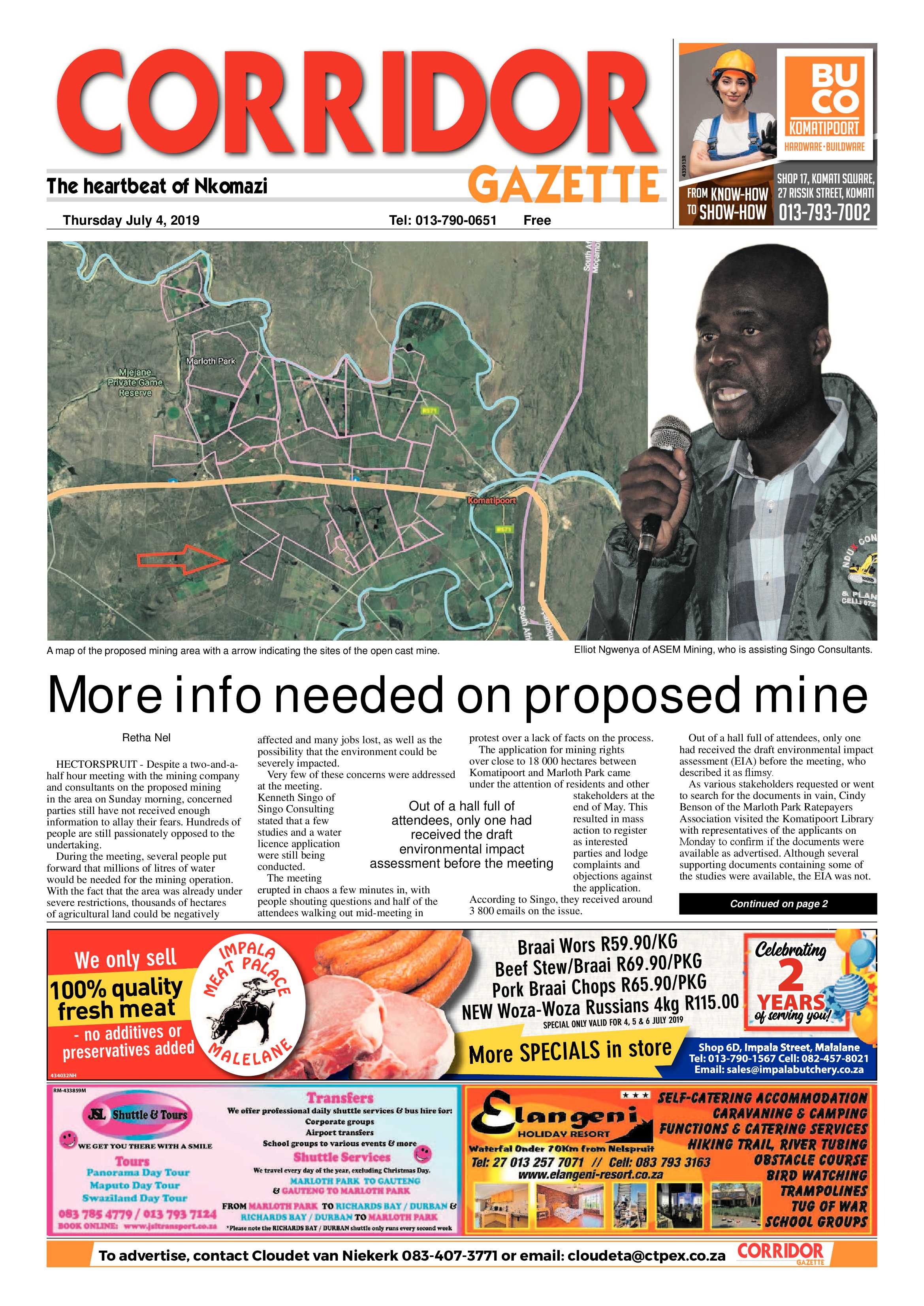 Corridor Gazette 3 July 2019 page 1