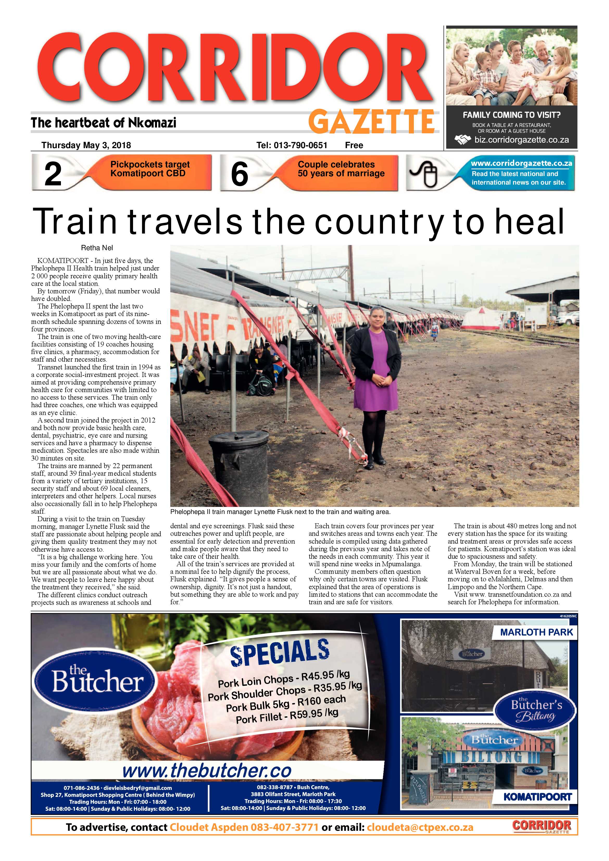 Corridor Gazette 3 May 2018 page 1