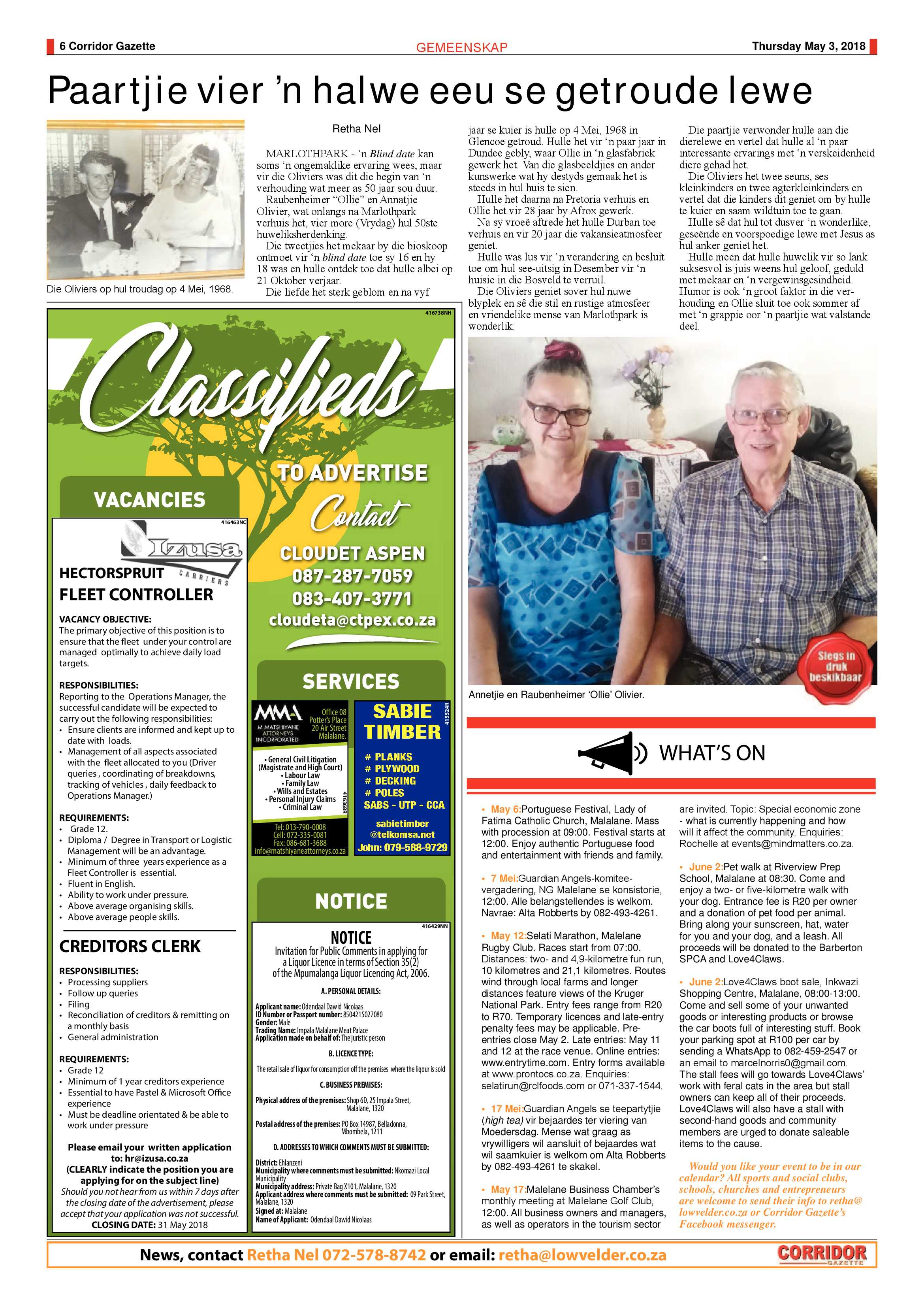 Corridor Gazette 3 May 2018 page 6