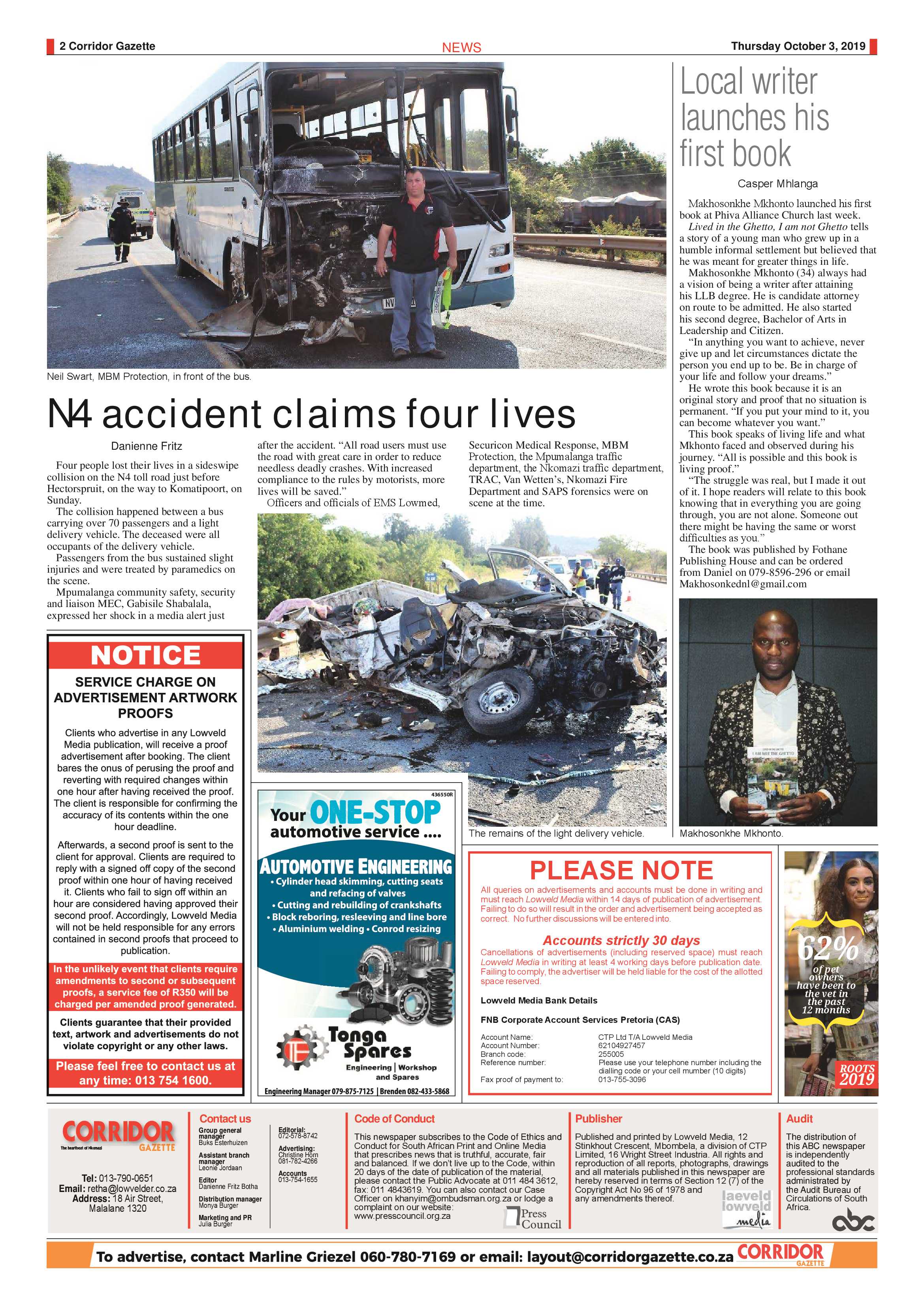 Corridor Gazette 3 October 2019 page 2