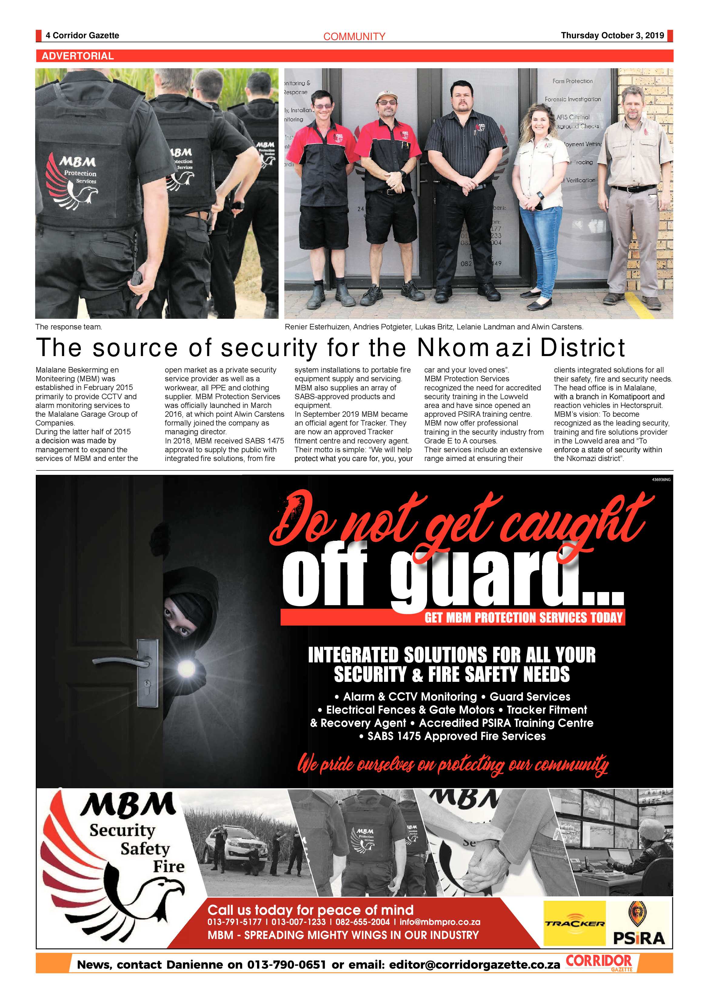 Corridor Gazette 3 October 2019 page 4