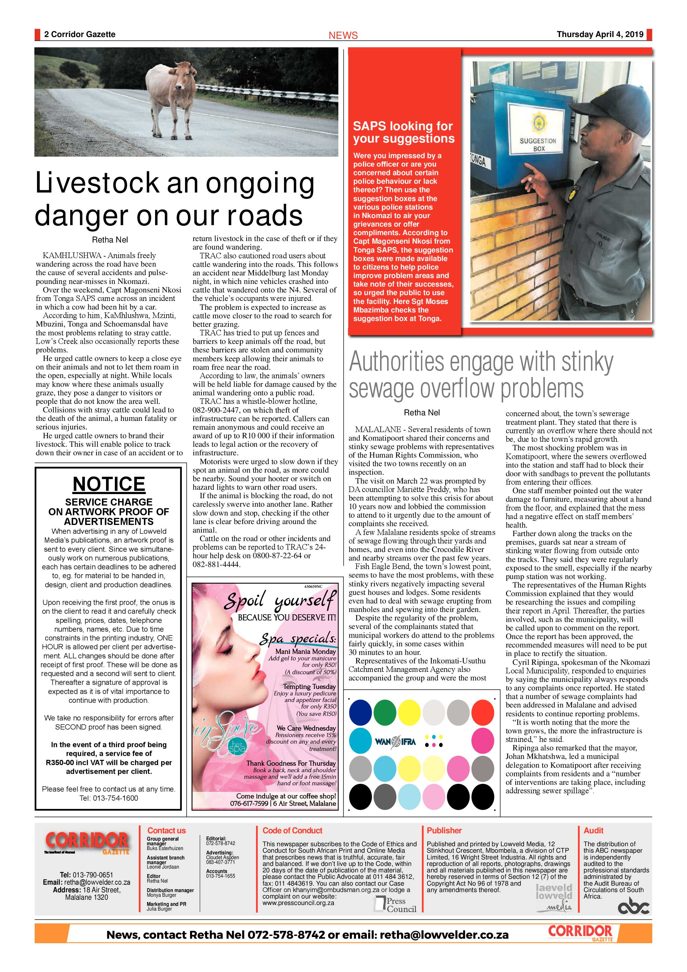Corridor Gazette 4 April 2019 page 2