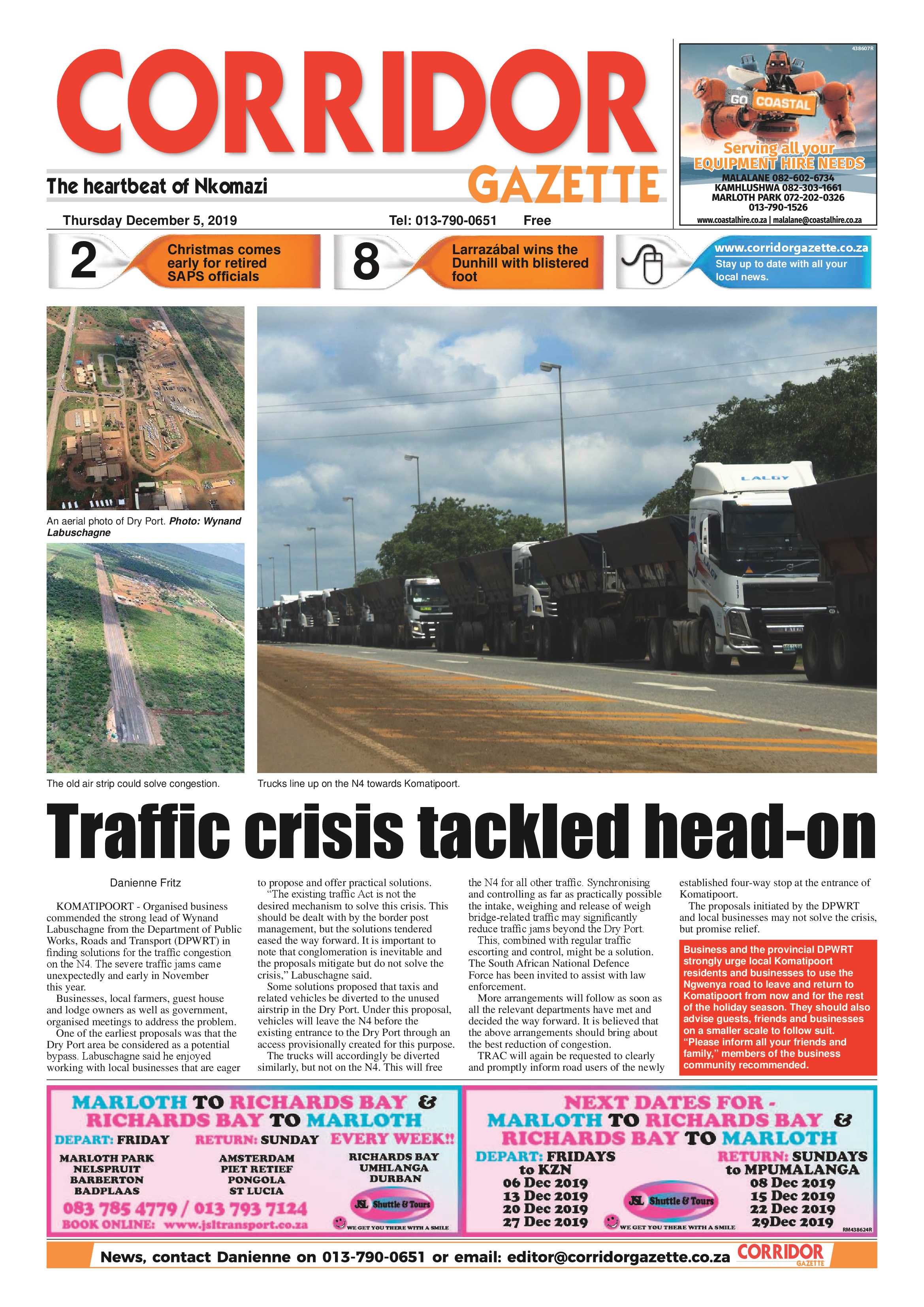 Corridor Gazette 5 December 2019 page 1