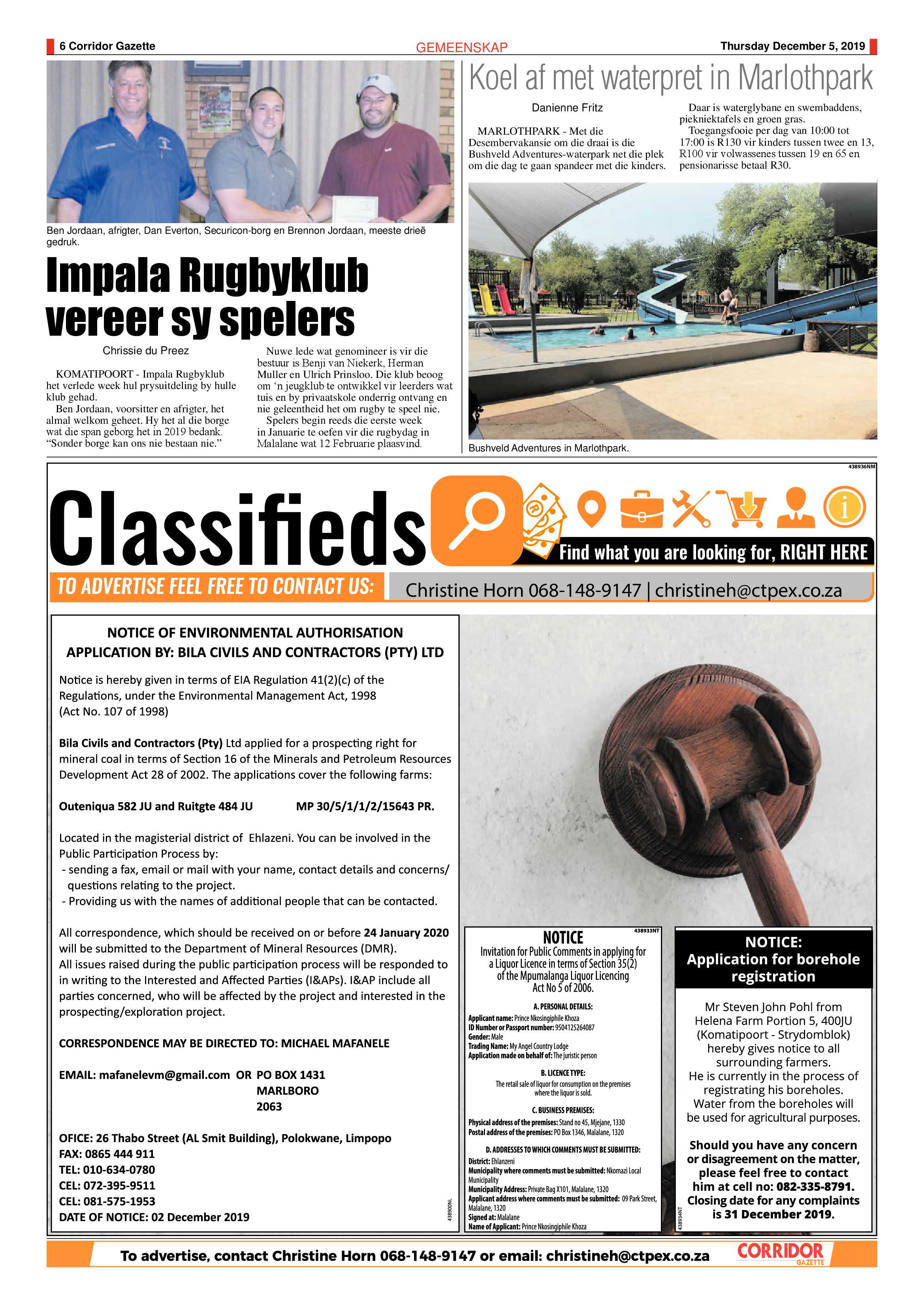 Corridor Gazette 5 December 2019 page 6