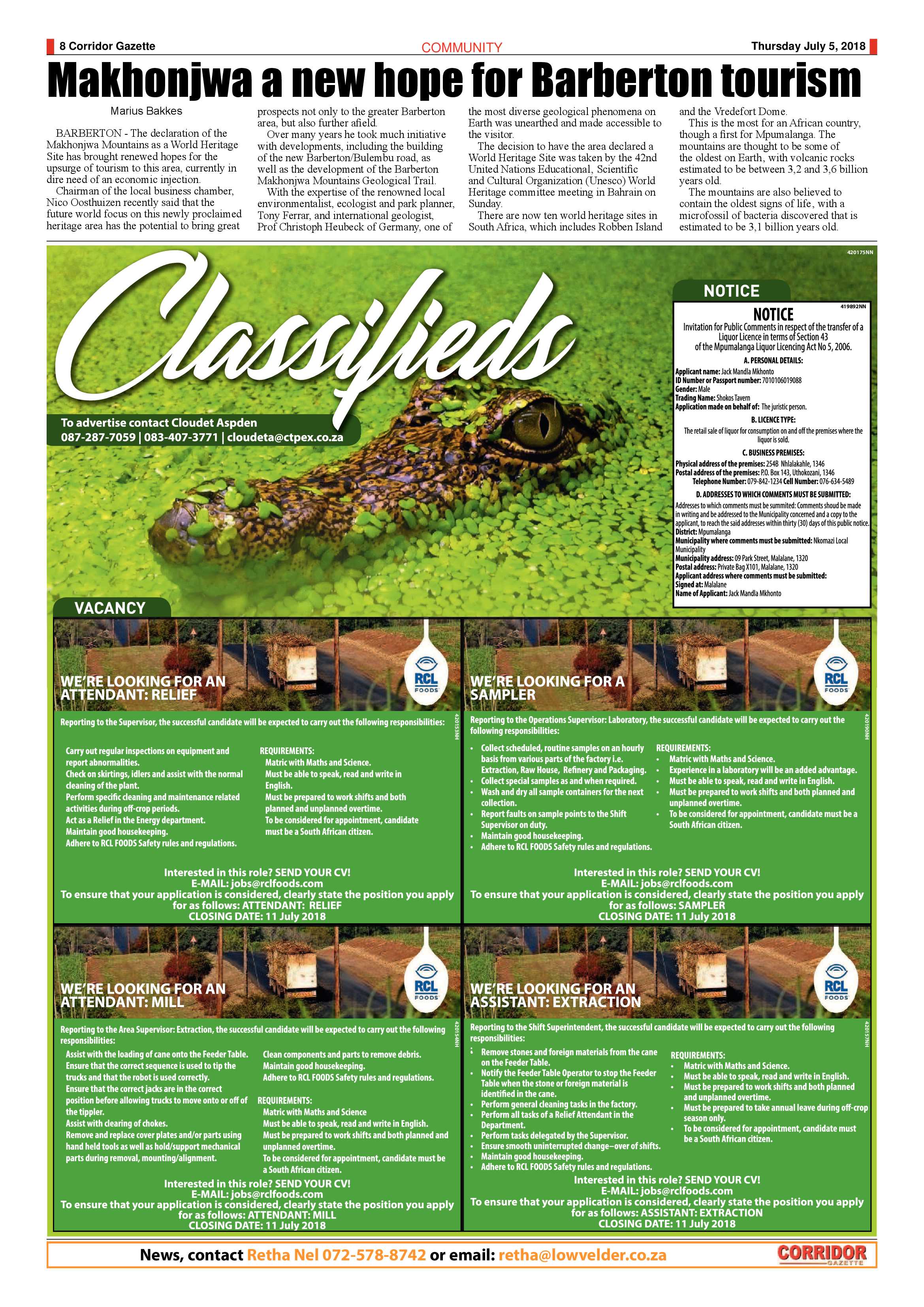 Corridor Gazette 5 July 2018 page 8