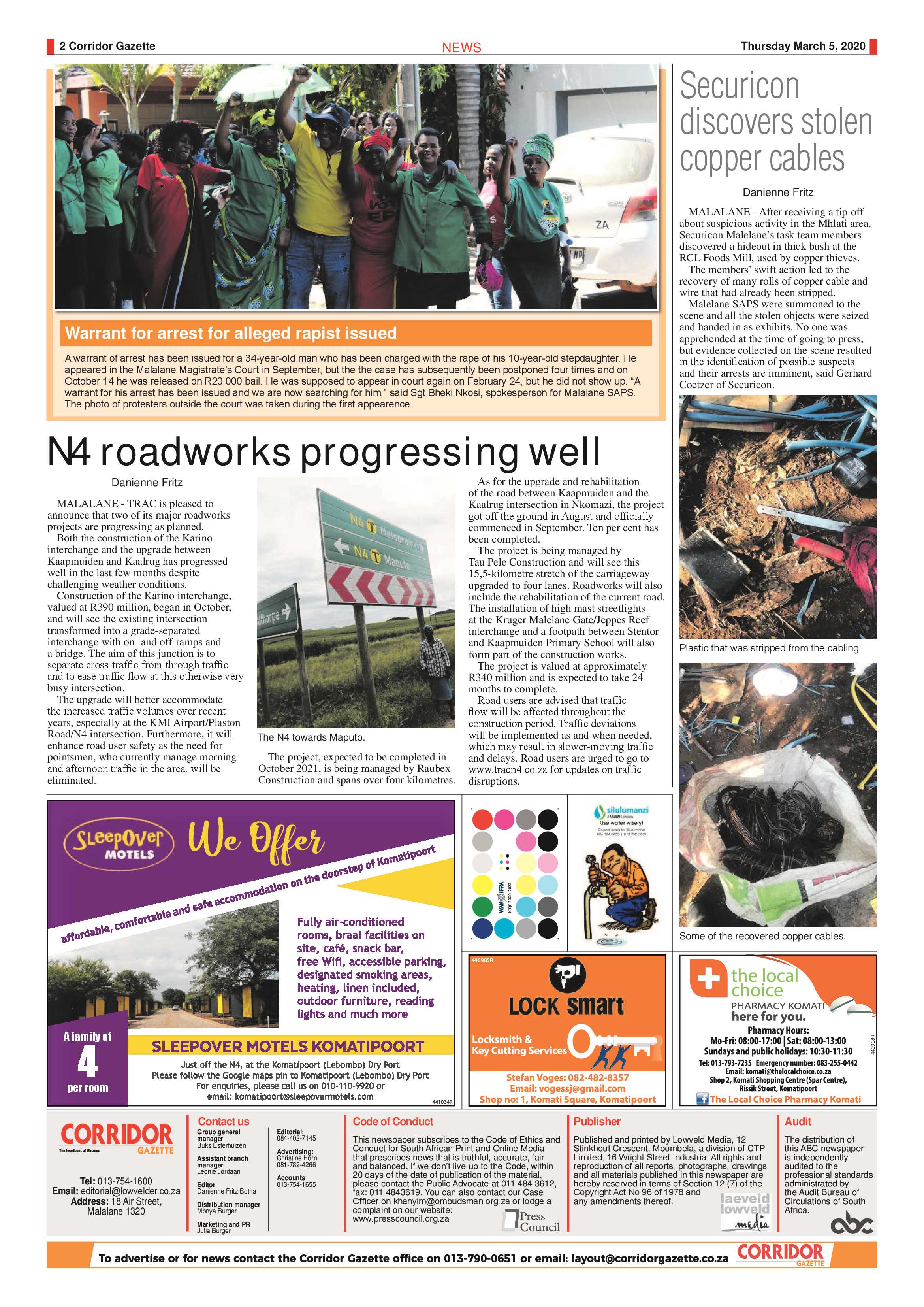 Corridor Gazette 5 March 2020 page 2
