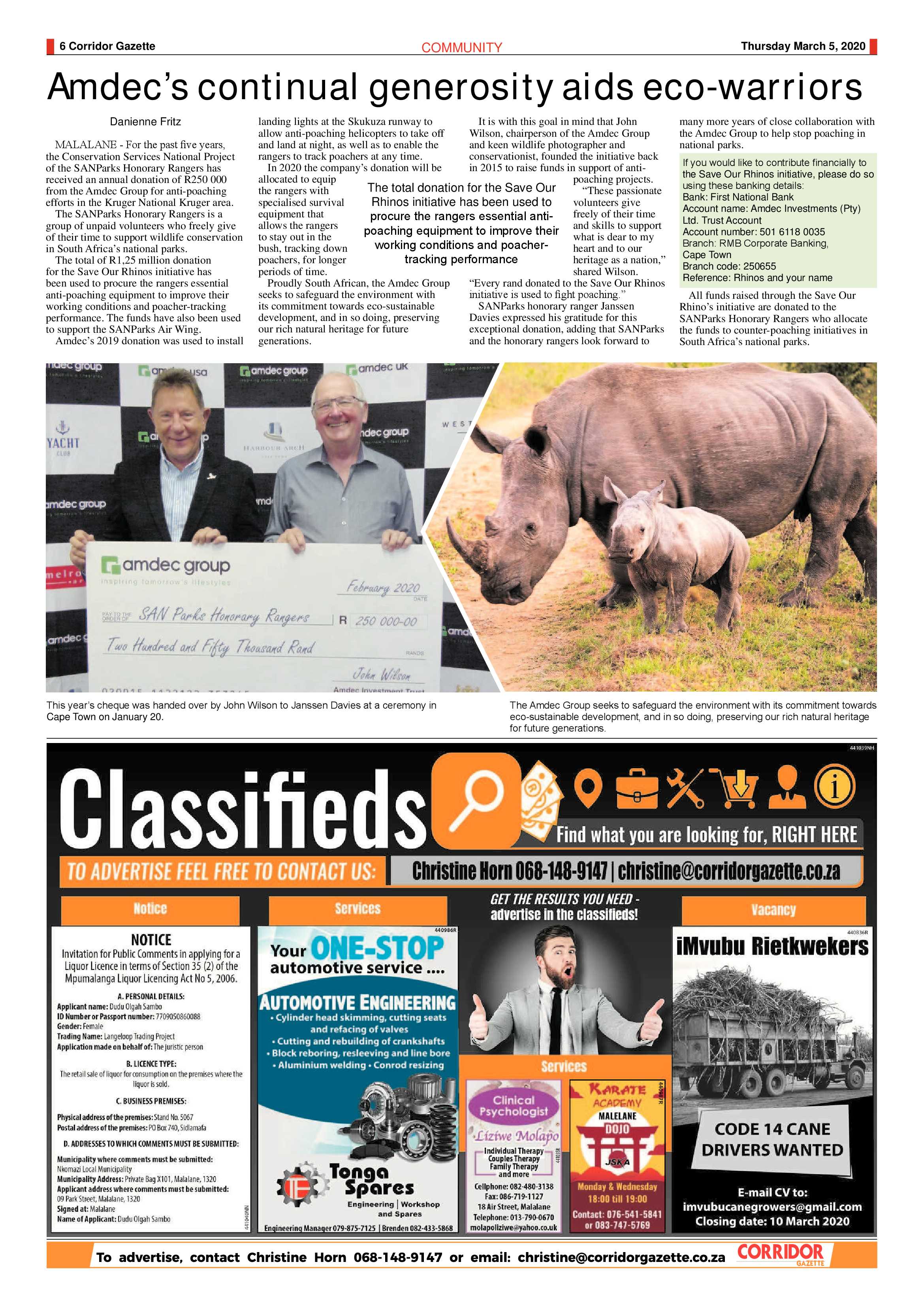 Corridor Gazette 5 March 2020 page 6