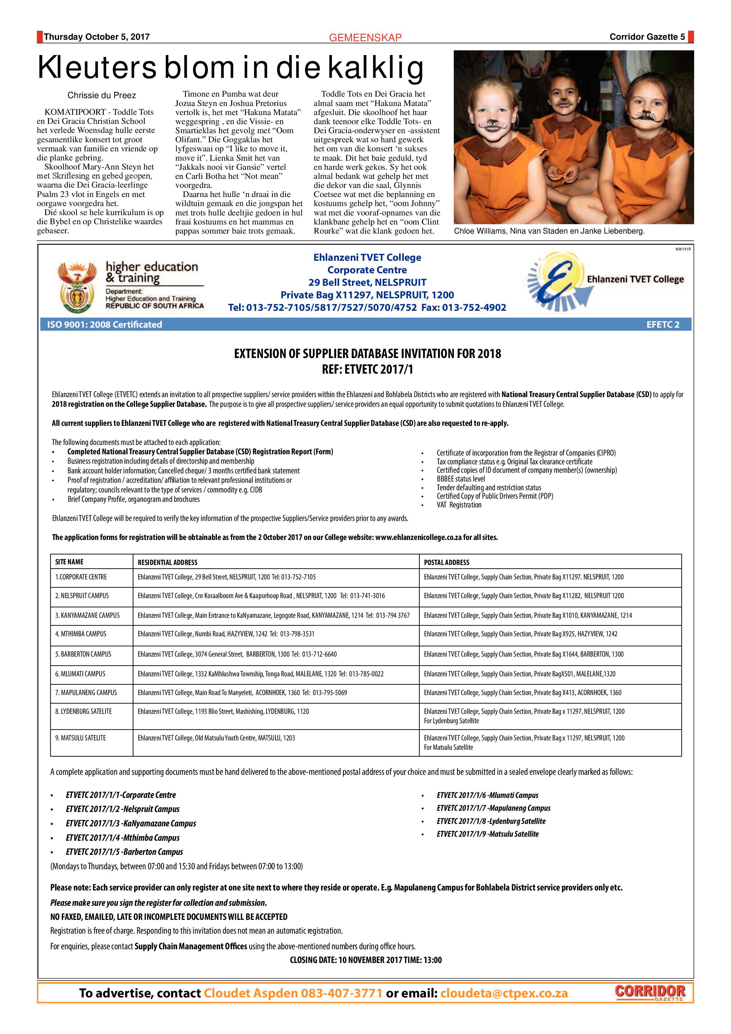 Corridor Gazette 5 October 2017 page 5