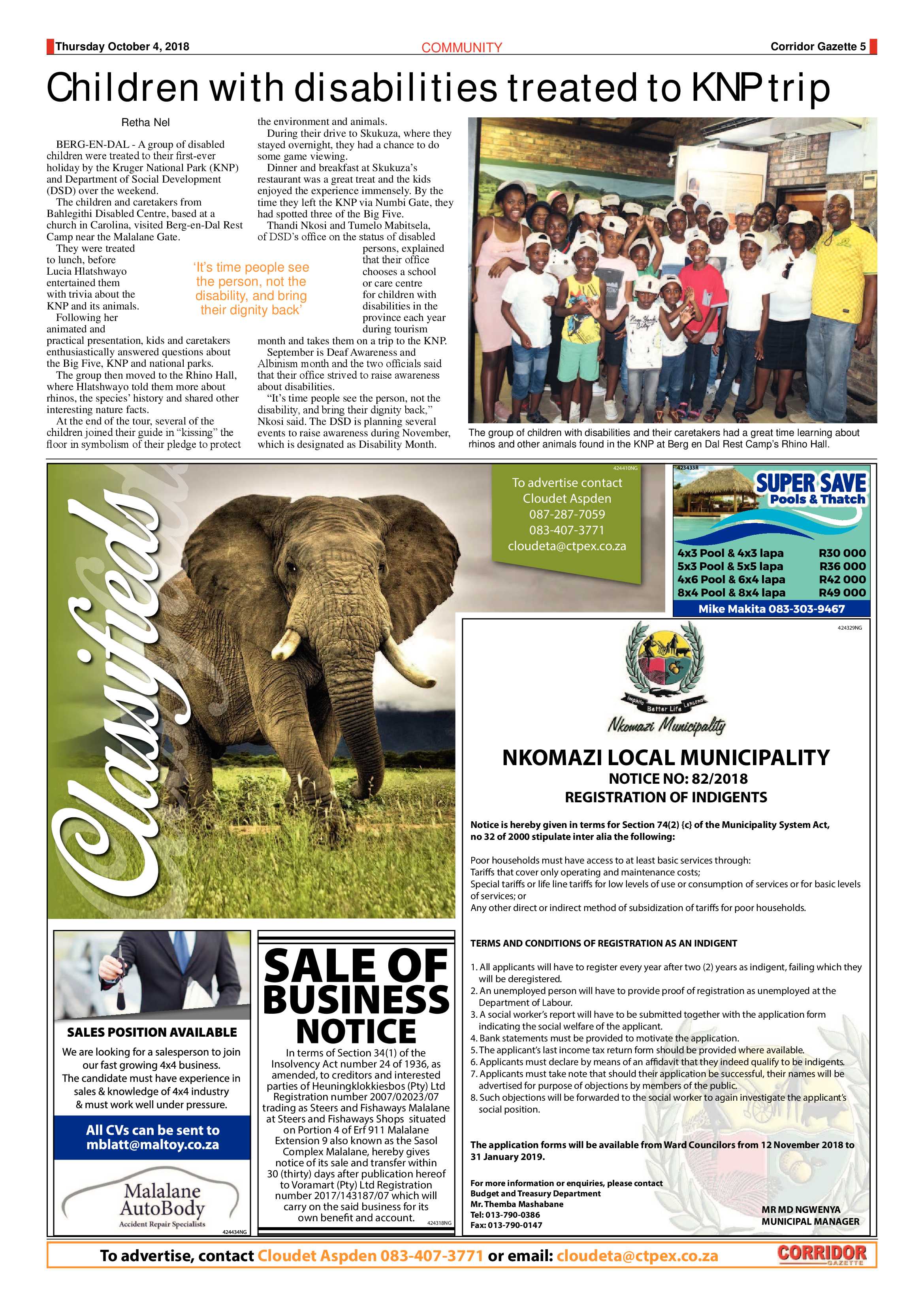 Corridor Gazette 4 October 2018 page 5